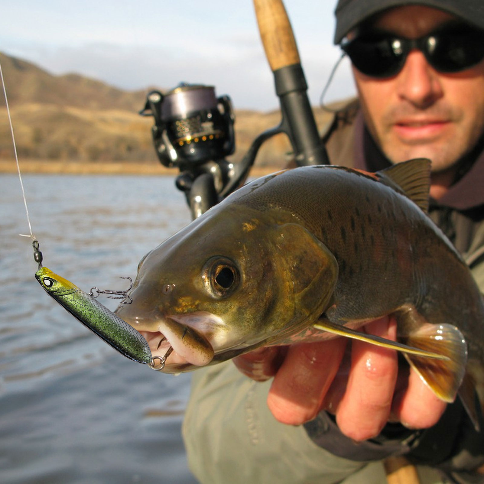 FREE FISHER Fishing Pencil Lures Kit,8cm/10g Simulated Swimbaits,Artificial Bait with Treble Hook,Wobbler Lure for Bass Walleye(Pack of 10)