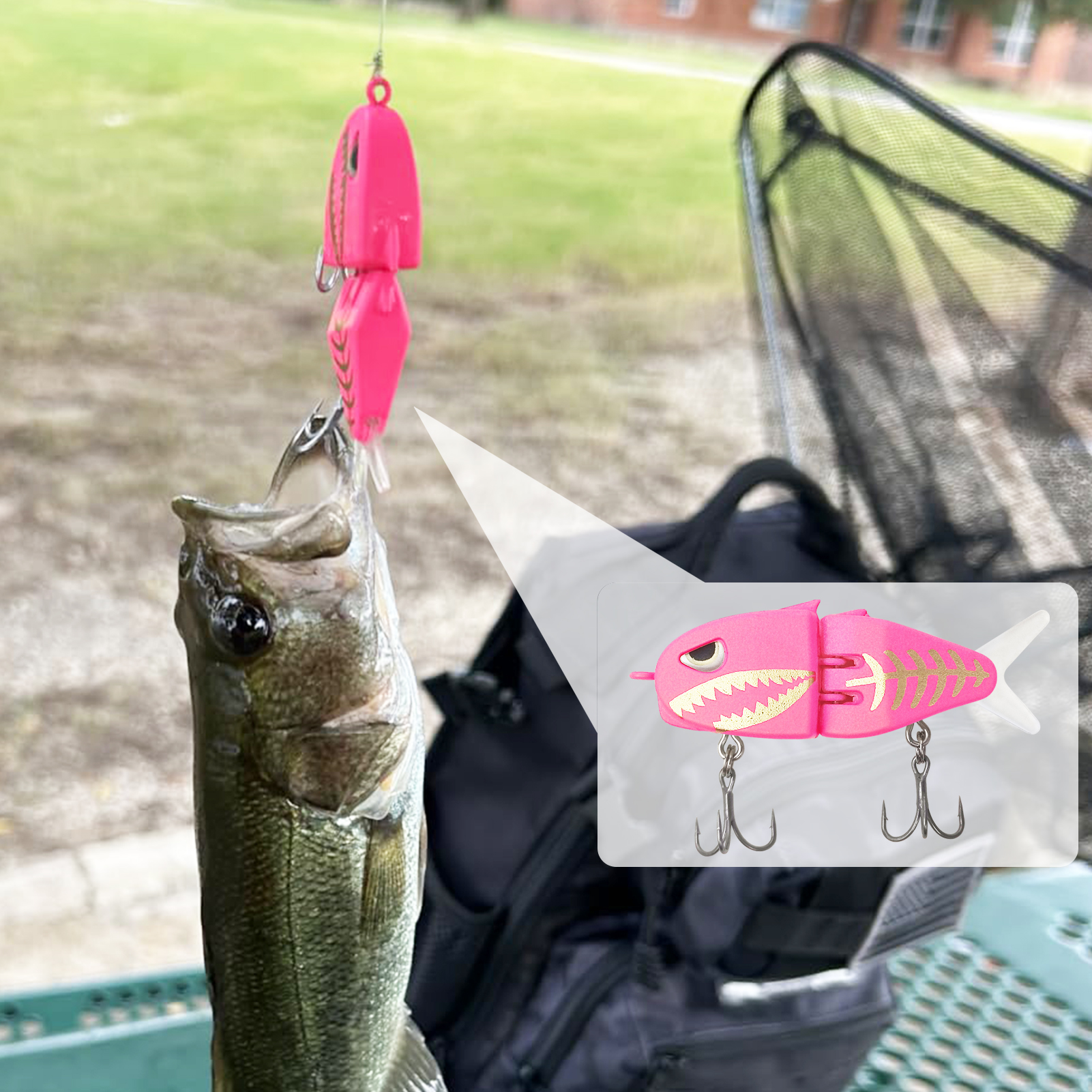 FREE FISHER 6pcs/Lot Deep Diving 2-Segment Fishing Lures,6cm/6.5g Bionic Bait,Bass Crankbaits Plastic Hard Artifici Joint Lures