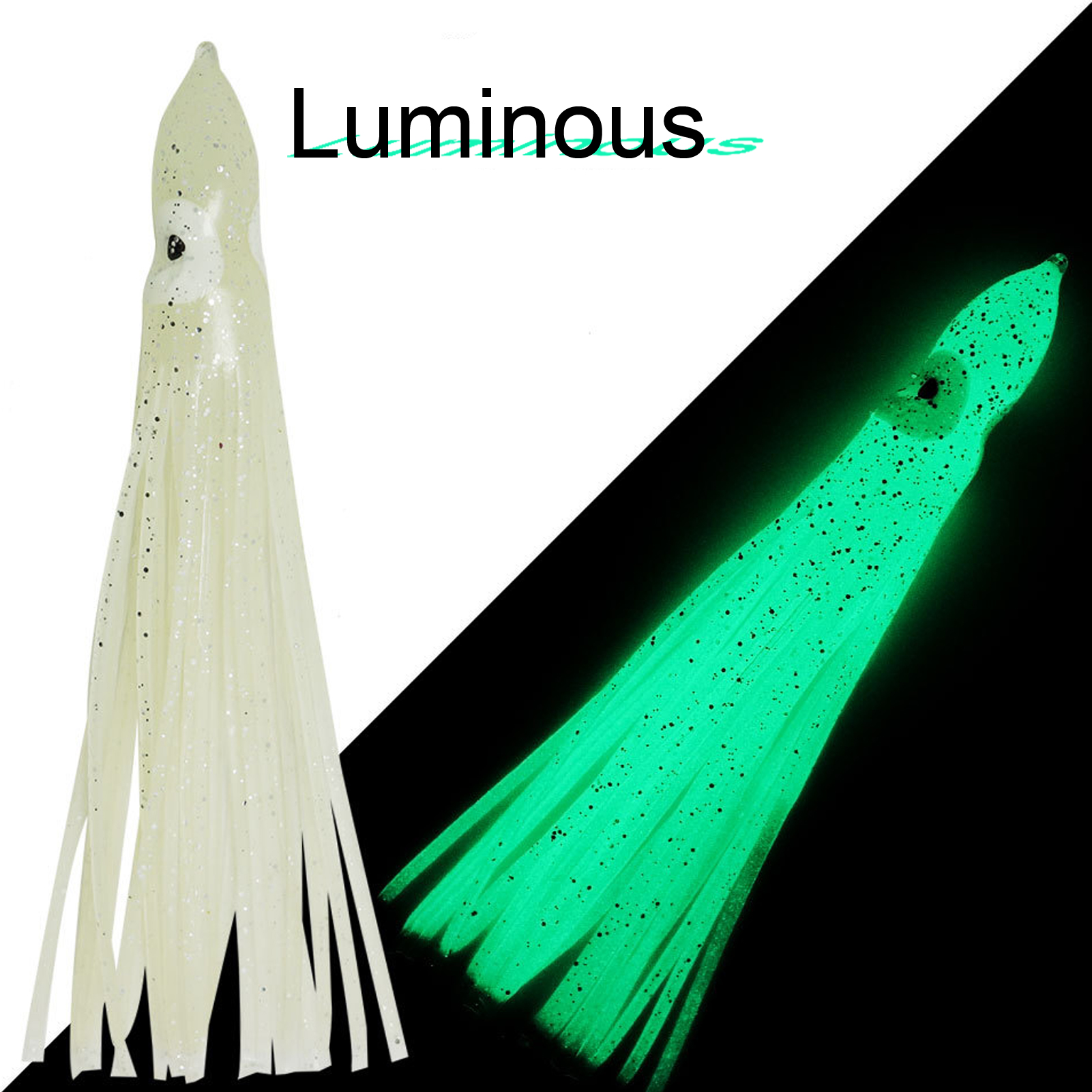 FREE FISHER 25 pcs/set Fishing Lures Soft Octopus Squid Lures 9cm 12cm 15cm with 20pcs Silver Octopus Hooks 8299 for Freshwater and Saltwater