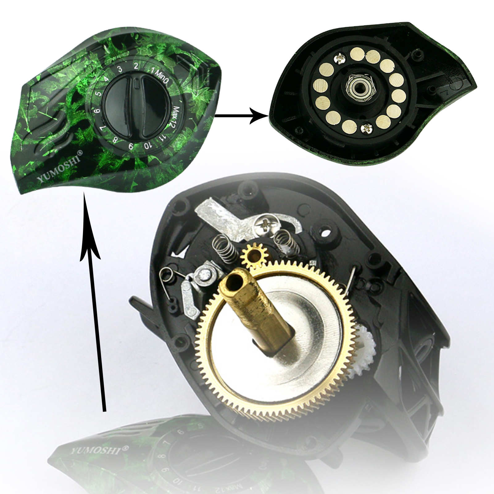 FREE FISHER 202pcs/Lot Fishing Rig Baits String Hooks Baitcasting Reel,Fishing Weights Accessory PE Braided Line for Bass,Mackeral,Perch