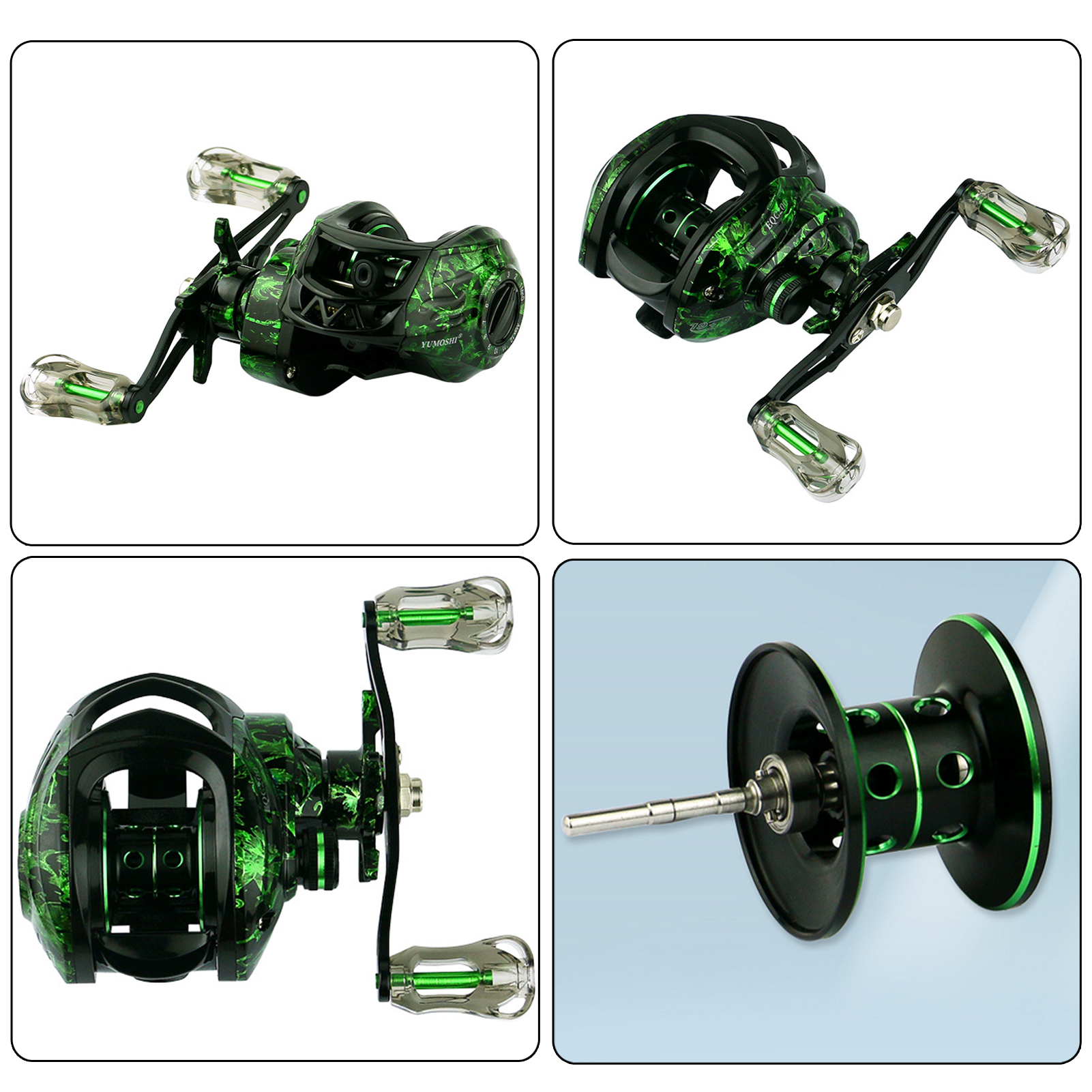 FREE FISHER 202pcs/Lot Fishing Rig Baits String Hooks Baitcasting Reel,Fishing Weights Accessory PE Braided Line for Bass,Mackeral,Perch