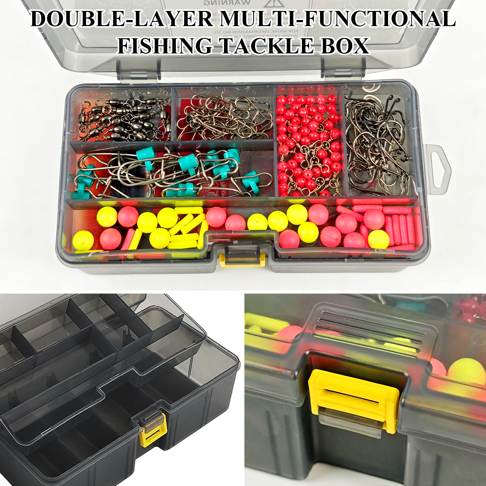 FREE FISHER 234pcs/Box Sea Fishing Kit Baits Crank Hooks Swivels Beads Fishing Weights Sinkers Steel Leader Line Spoons Trolling Accessories Set