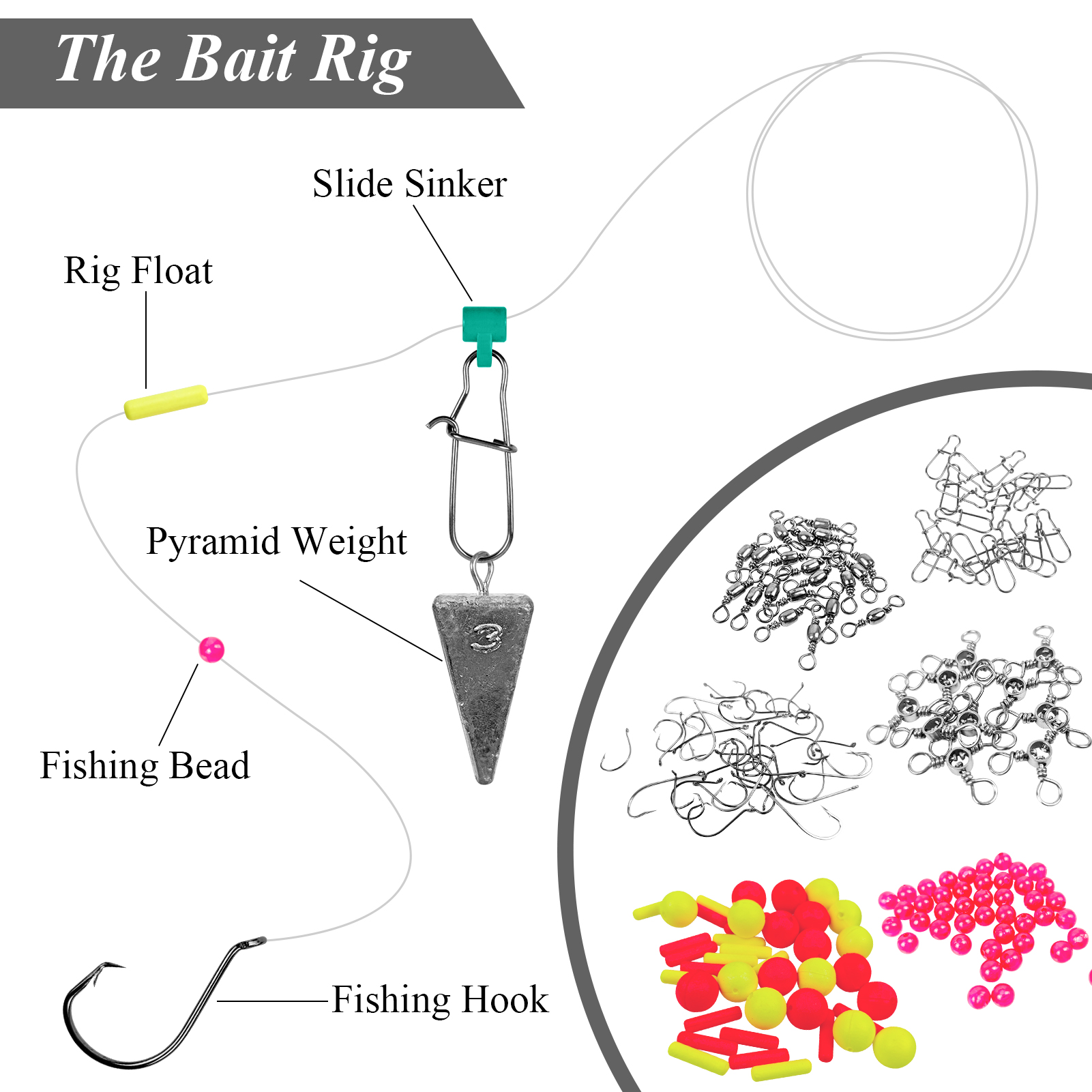 FREE FISHER 234pcs/Box Sea Fishing Kit Baits Crank Hooks Swivels Beads Fishing Weights Sinkers Steel Leader Line Spoons Trolling Accessories Set