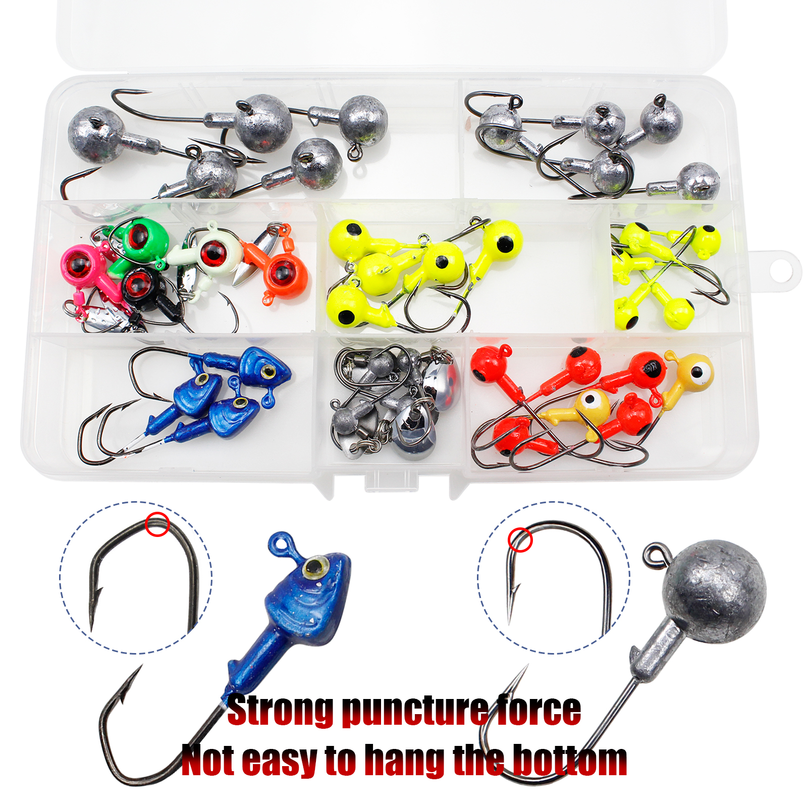 FREE FISHER 182pcs/Box Fishing Soft Swimbaits Set T-tail Worms Wobblers Fishing Jigs Aritificial Baits Jigging Hooks for Saltwater/Freshwater