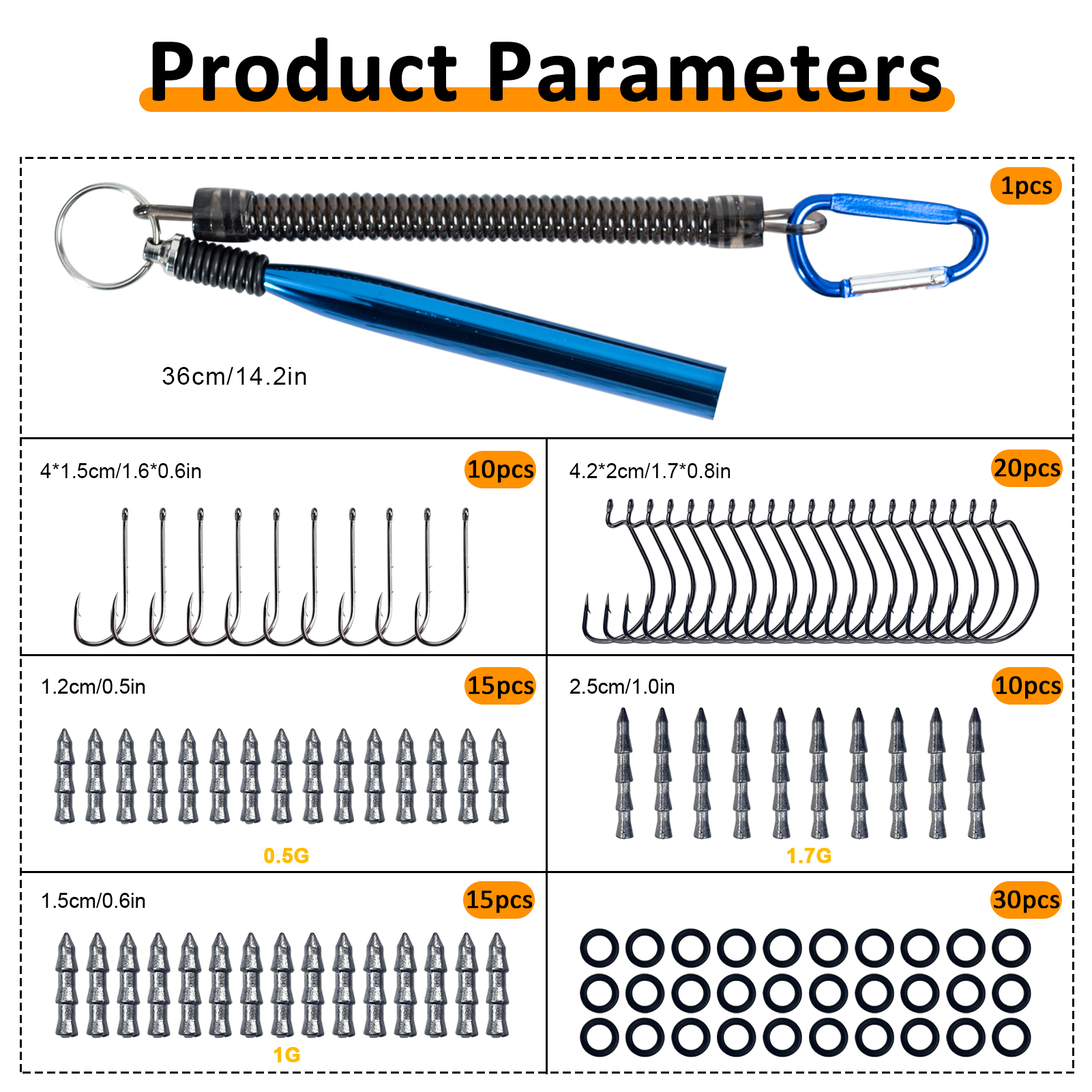 FREE FISHER 134pcs/Lot Soft Lures Set Worms Hooks Fishing Weights Sinker Bait Tying Tools for Freshwater/Saltwater Swimbaits Fishing Tackle Box