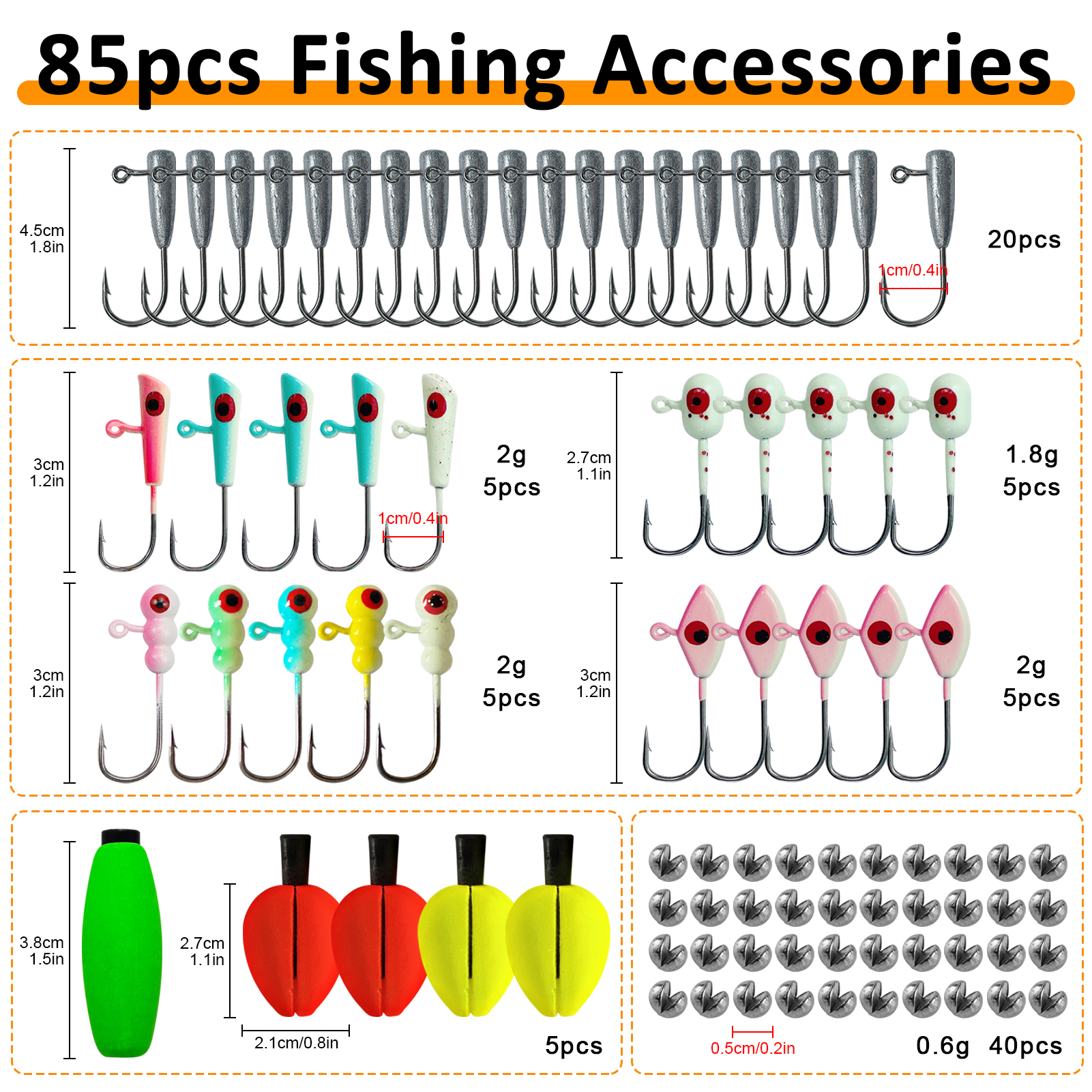 FREE FISHER 228pcs/Lot Soft Lures Kit Fishing Tackle Box Double-tail Worm Lures Jig Head Hooks Floats Buoy Sinkers Octopus Soft Grub Baits