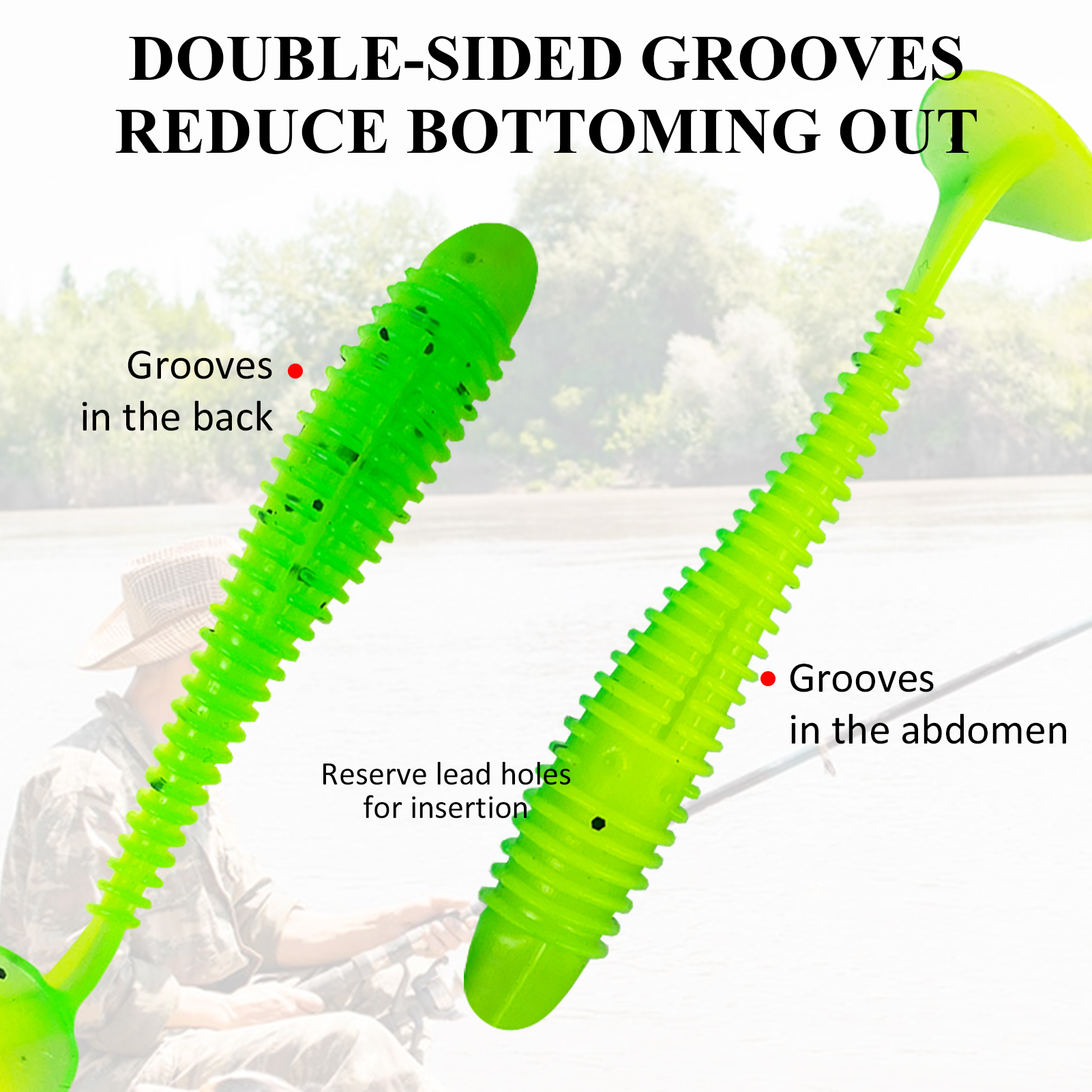 FREE FISHER Soft Worm Grubs Kit with Jig Hooks,109pcs/Lot Fishing Tackle Box,Tail Swimbaits,Bass Fishing Baits Jigging Head Hooks