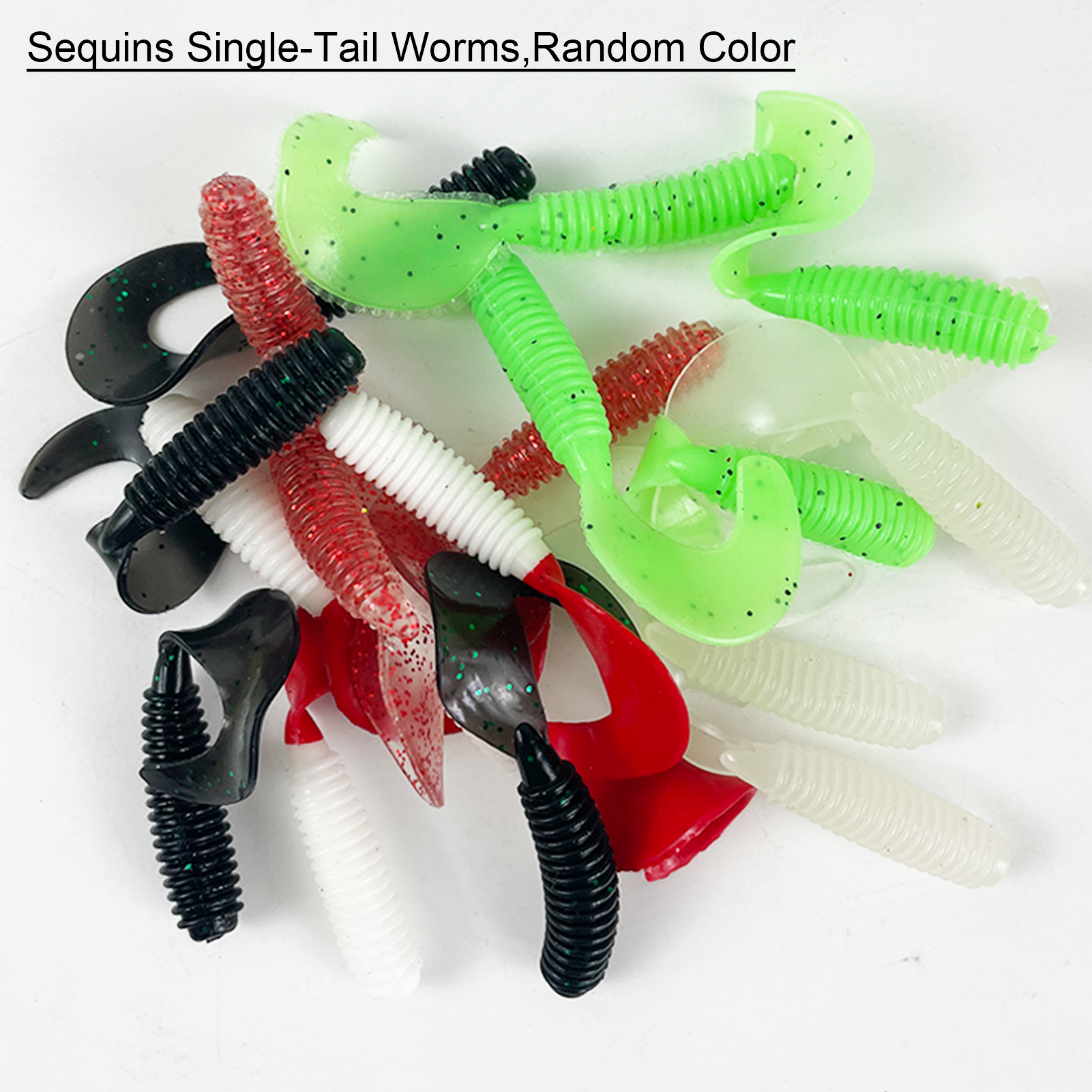 FREE FISHER 114pcs/Boxt Soft Worm Lures Kit,Sea Urchin Bait with Jig Head Hooks,Double-Side Fish Tackle Box,Tail Grubs Swimbaits