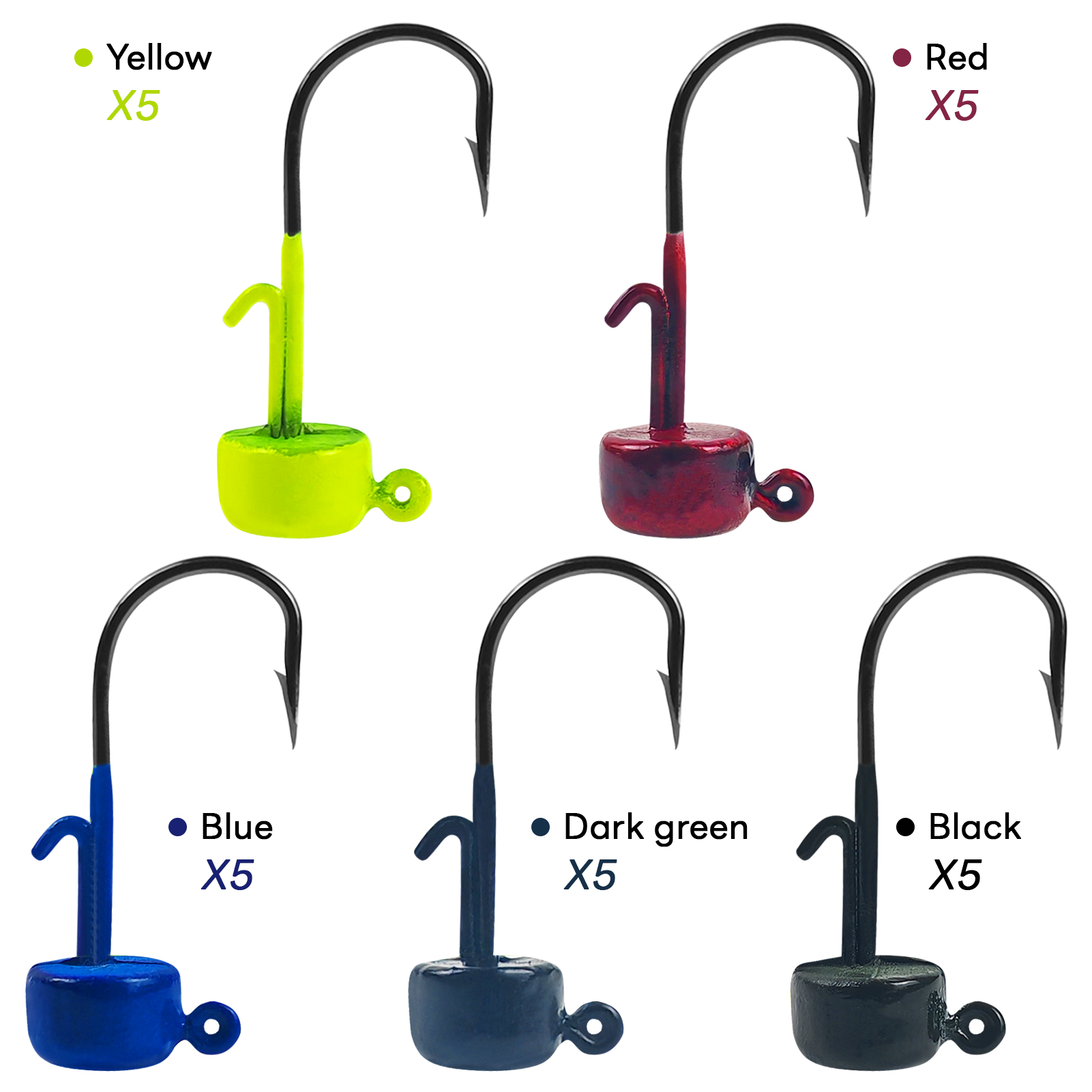 FREE FISHER 76pcs/Box Luminous Ned Rig Jig Heads TRD Worms Kit,Glow Finesse Shroom Soft Stickbaits,Mushroom Crappie Baits Set