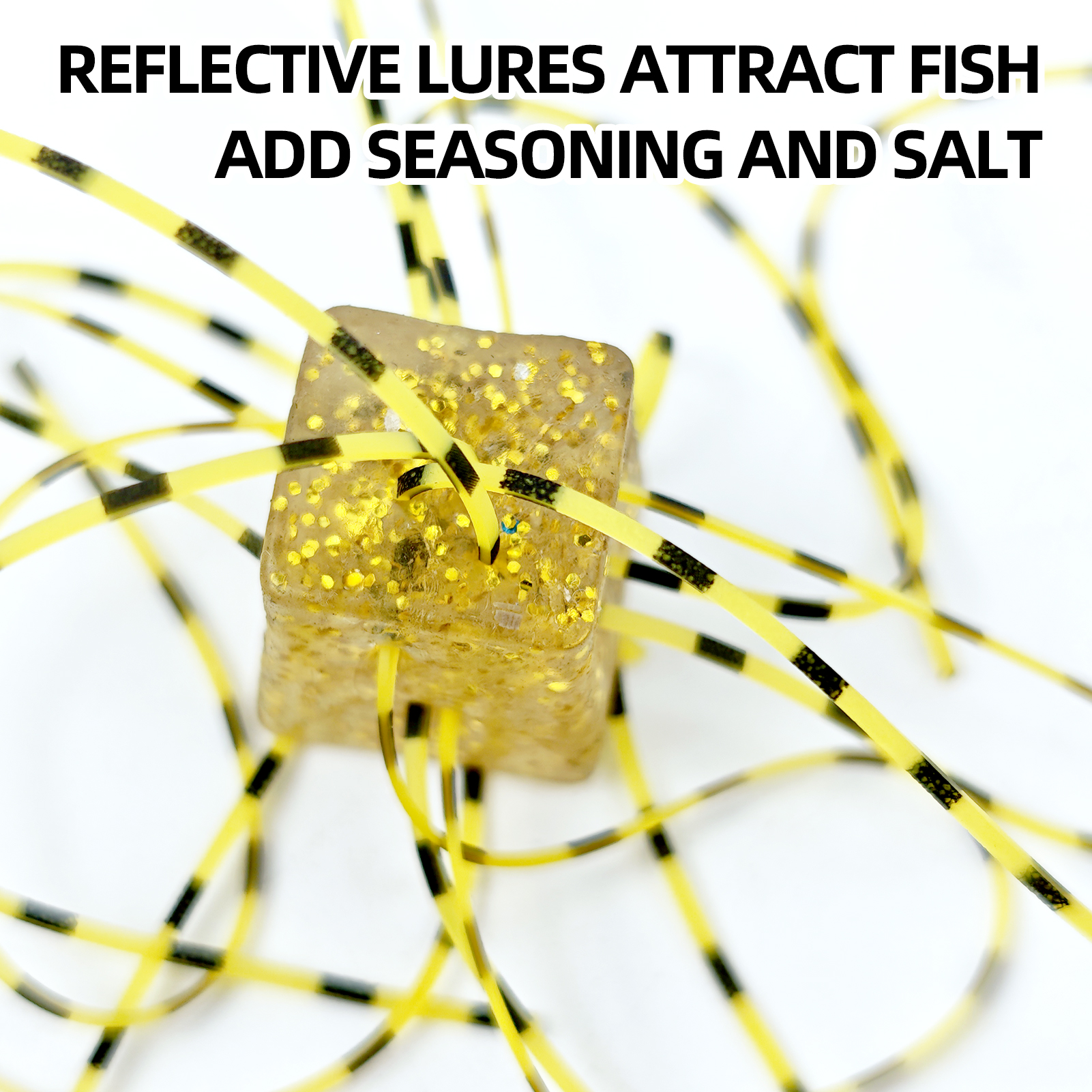 FREE FISHER 25pcs/Box Finesse Fuzzy Dice Fishing Lure,Tumbleweed Baits with Jig Head Hooks,Drop Shot Finess Wacky Fishing Rigs