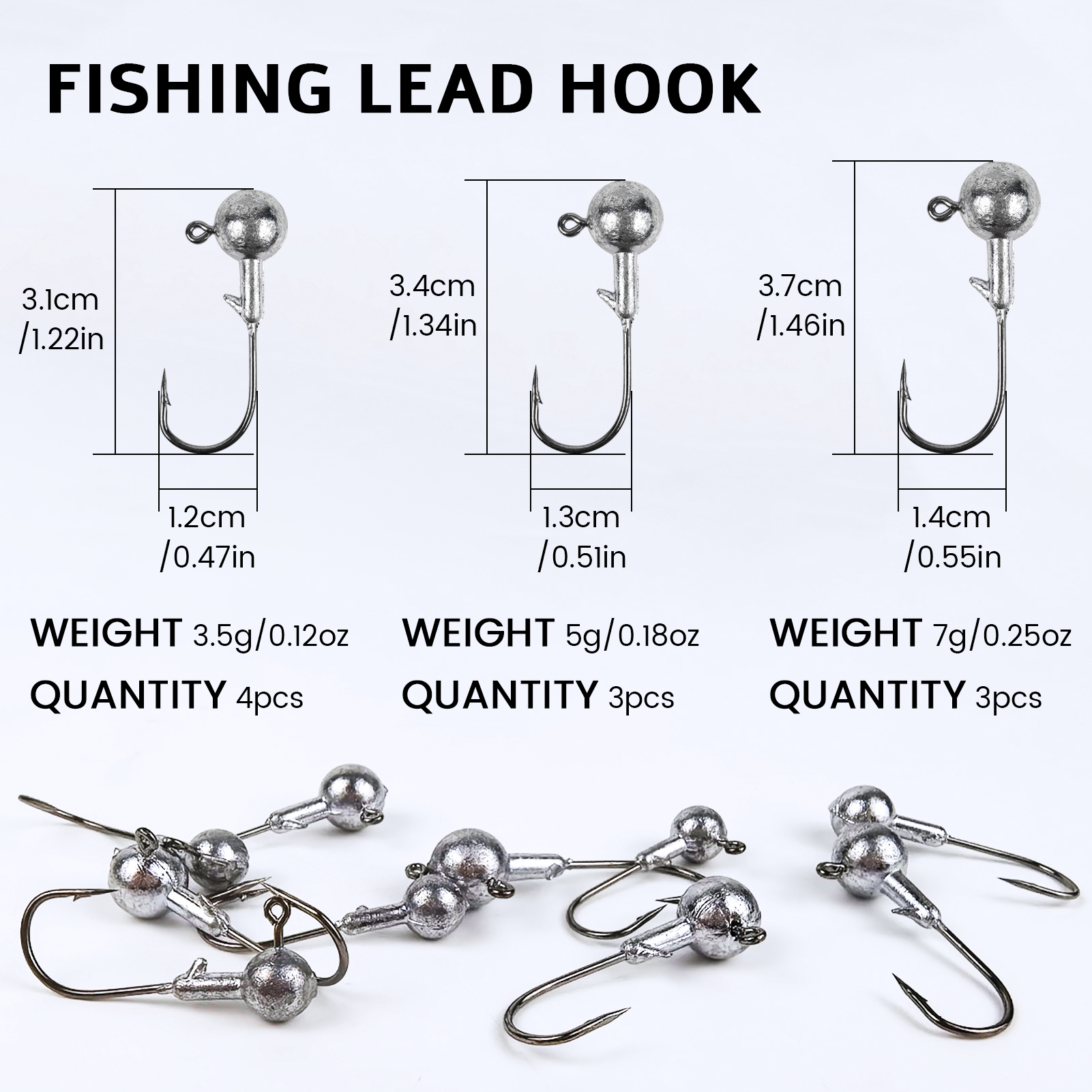 FREE FISHER 20pcs/Lot Fishing Sea Urchin Baits,Floating TPE Soft Creature Lures,7cm 1.6g Dice Artificial Fuzzy Bait with Jig Head Hooks 