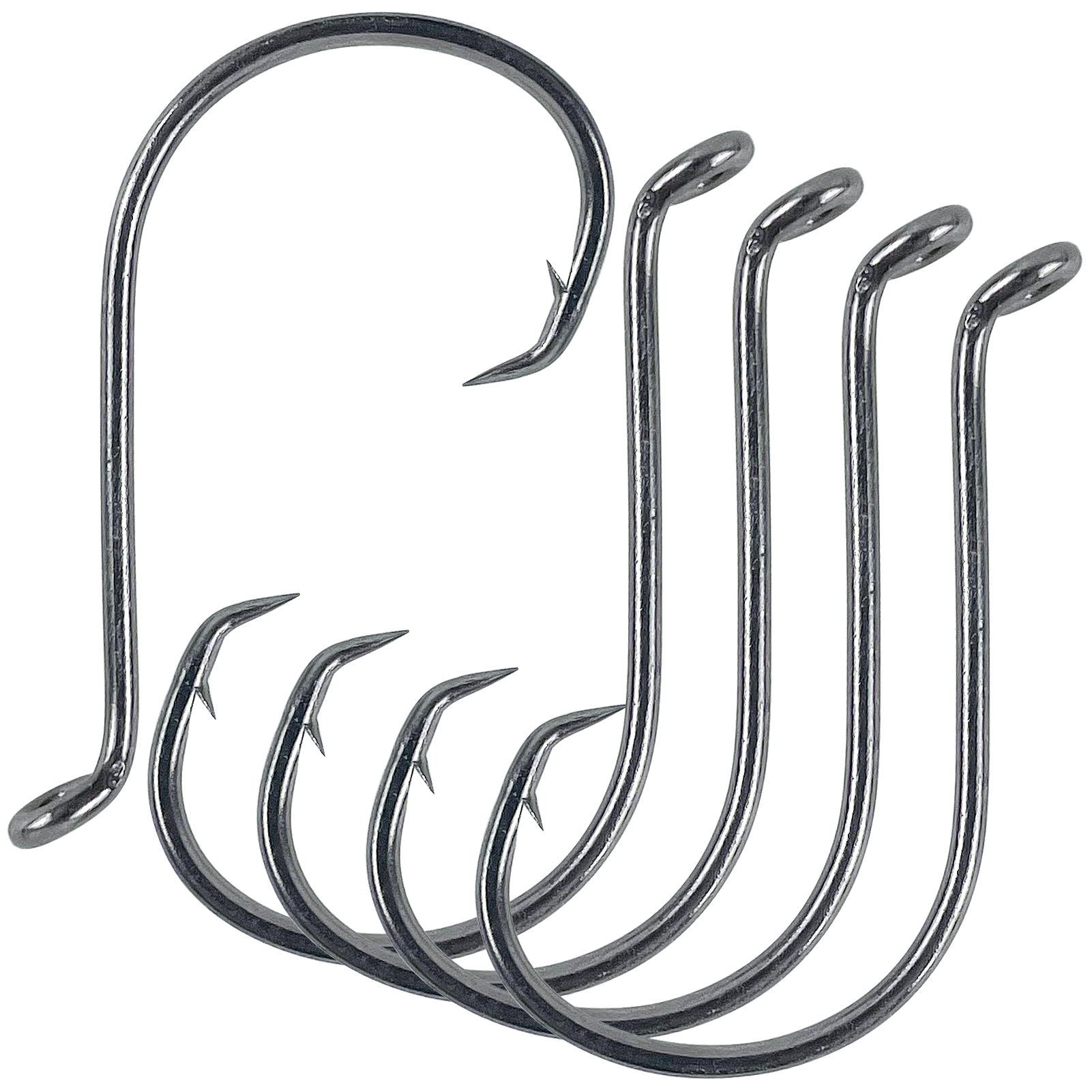 FREE FISHER 100pcs/Lot 7384 Fishing Hooks Kit,High Carbon Steel Black Sports Circle Hooks,Fishing Wrom Bait,1#-10/0# Fishhooks