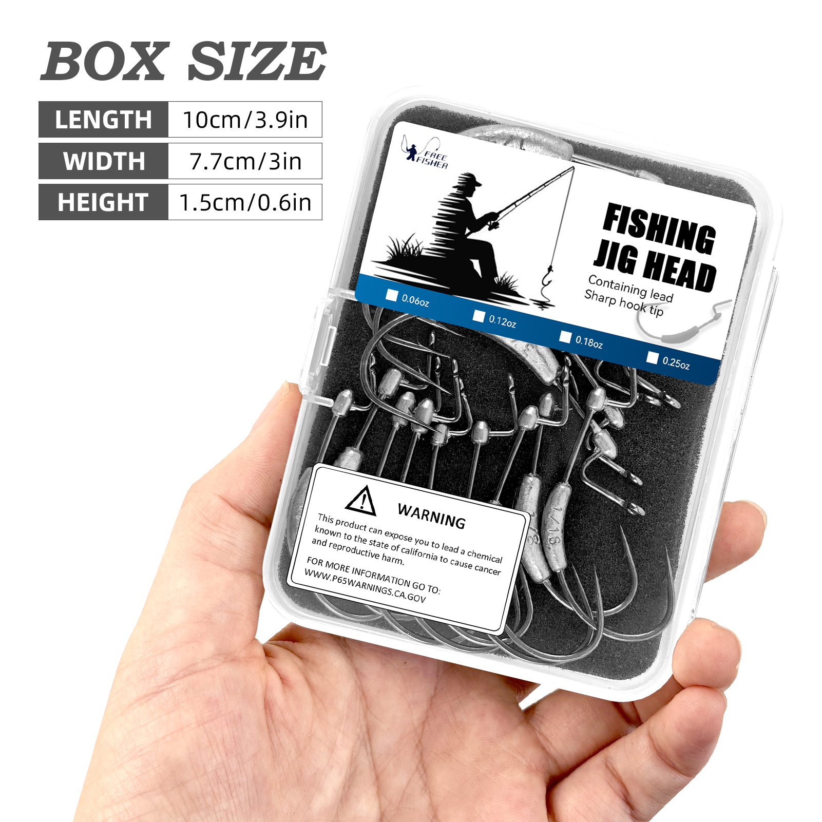 FREE FISHER 15pcs Weighted Swimbait Hooks with Molded Bait Keeper,Equipped with Weedless Worm Fishing Crank Hook 2/0 3/0 4/0 5/0