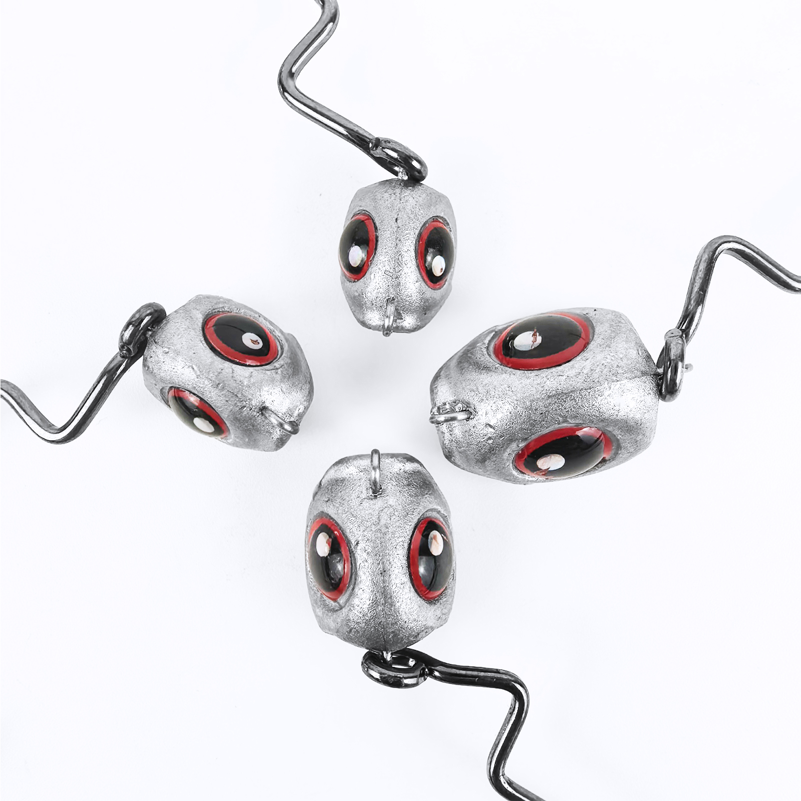 FREE FISHER 12pcs/Box Fish Eye Swimbaits 3.5g/5g/7g/10g,Ned Rigs Jig Head Hooks,Worm Crankhook,Texas Rig Fishing Weights Sinkers 