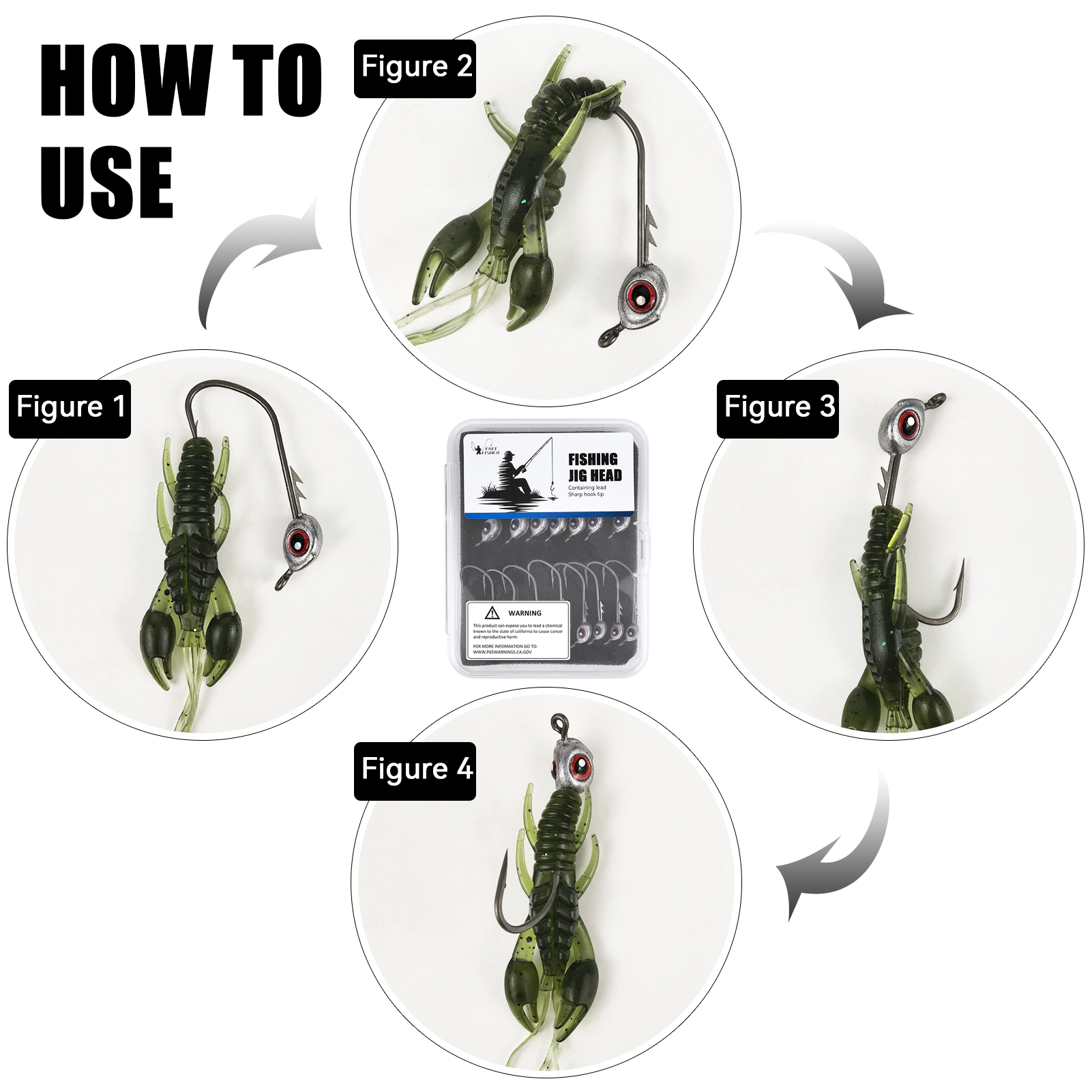 FREE FISHER 15pcs/Lot Fish Eye Jig Head Hooks,0.06oz-0.18oz Multi Weights,Fishing Sinker Barbed Hook,Saltwater Jigging Swimbaits 