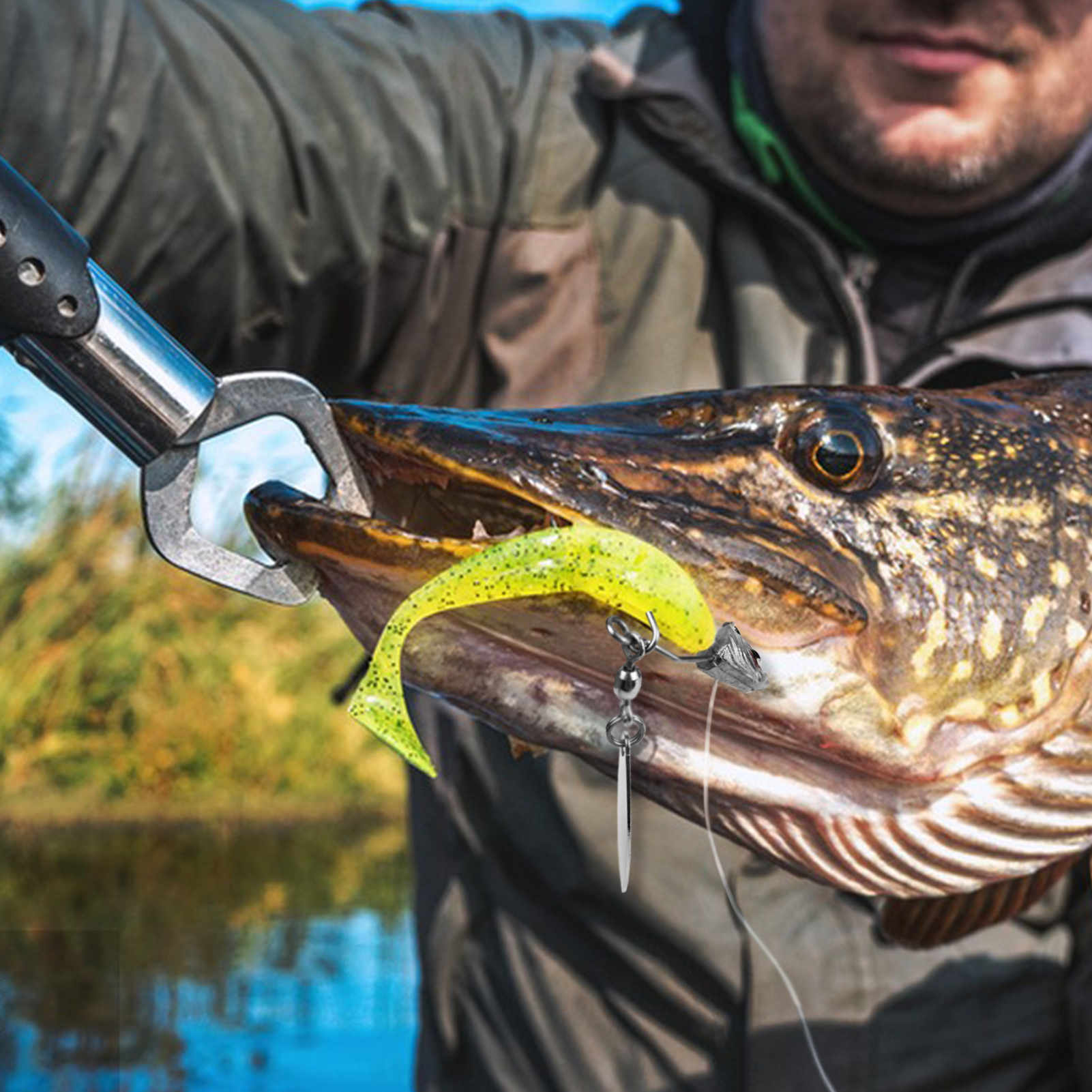 FREE FISHER 10pcs/Box Fishing Jig Head Hooks,3.5g-14g Underspin Jigs,Saltwater Jigging Swimbaits with Blade,Spinner Fishing Lures 