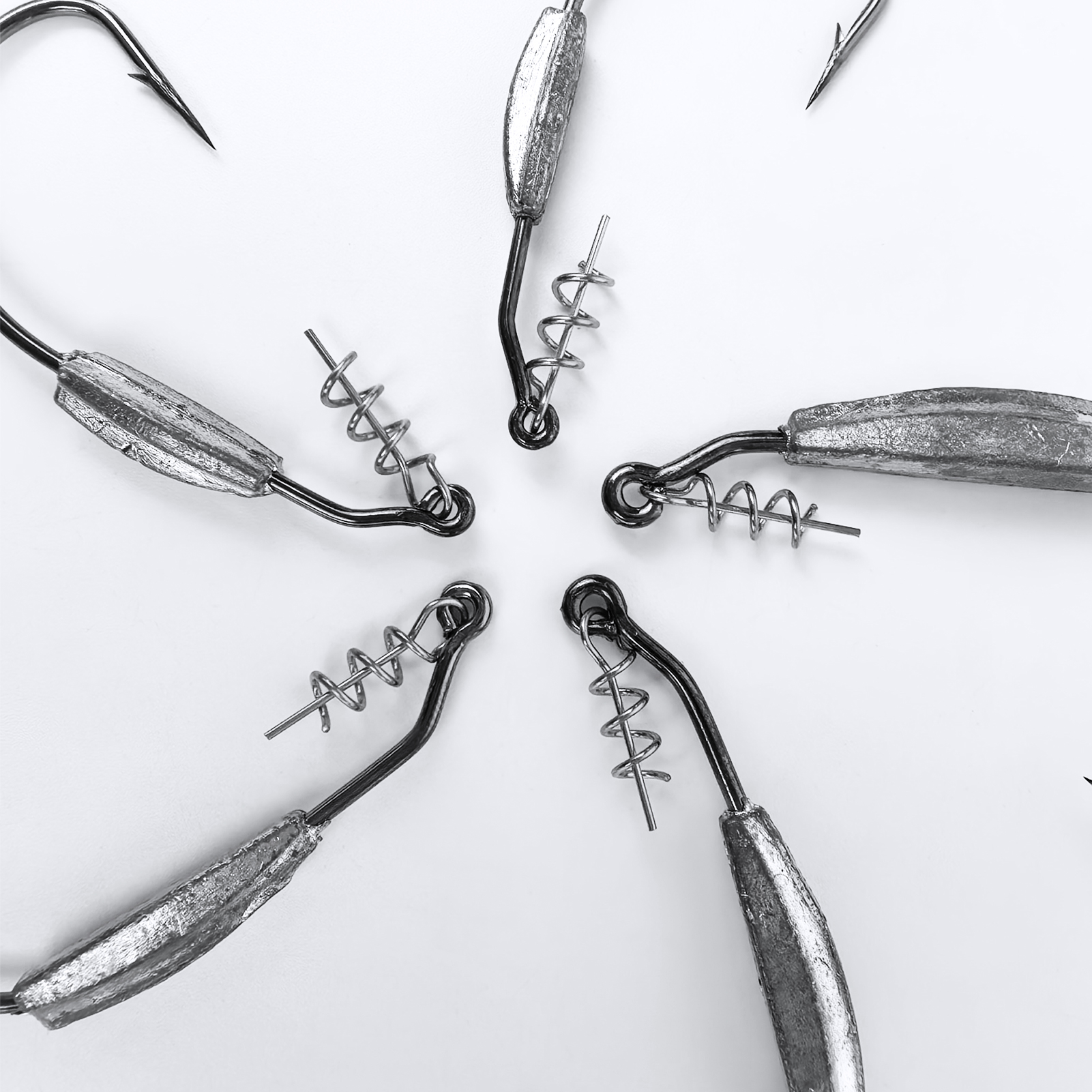 FREE FISHER 25pcs/Box Weighted Swimbait Hooks,Fishing Worm Weedless Hook,2g-7g Jig Heads with Twistlock,Lure Bait Rigs Accessory 