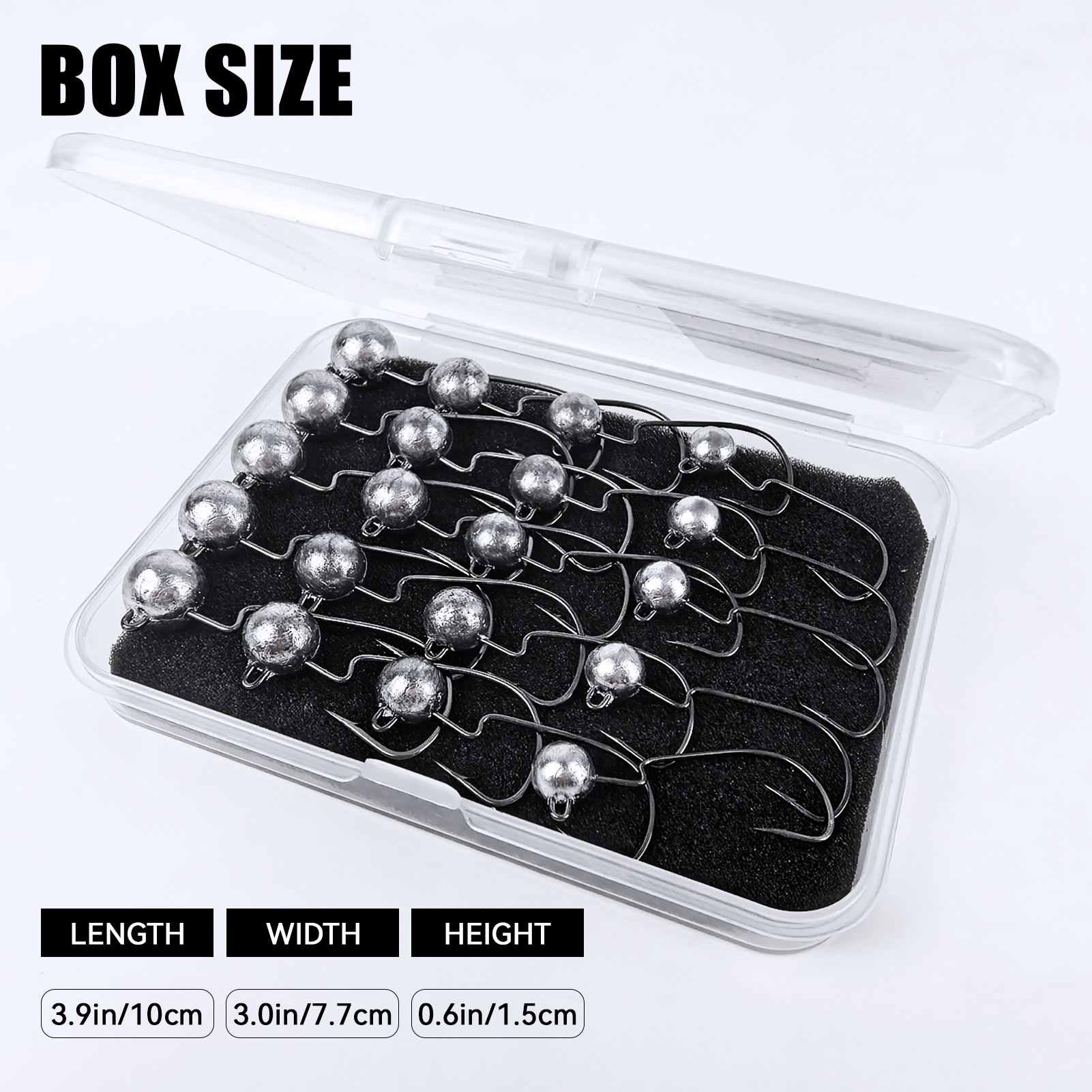 FREE FISHER 20pcs/Box Fishing Weight Hook Rigs,Jig Head Swimbait Accessory,3.5g/5g/7g/10g Worm Crankhooks,Sharp Offset Fishhook