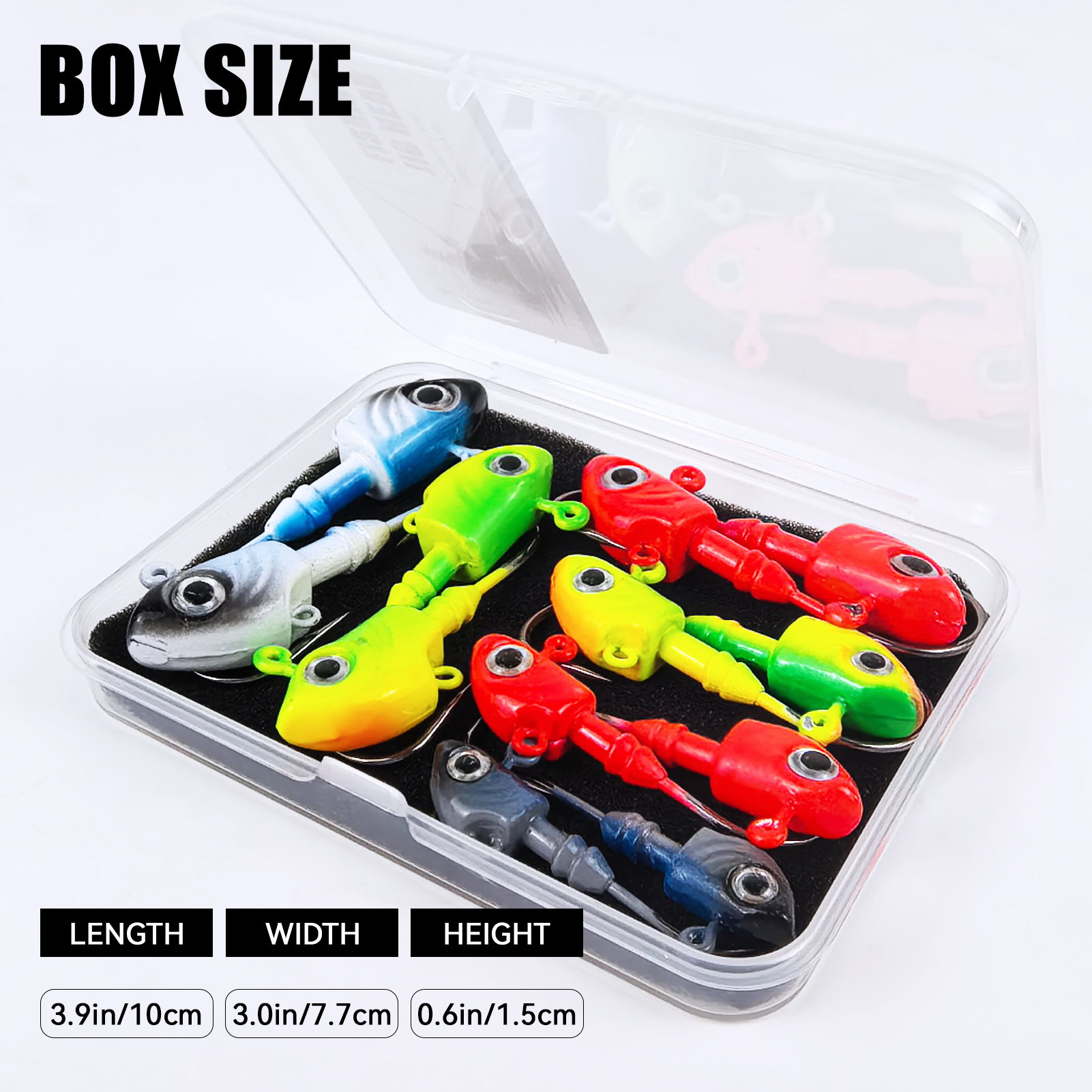 FREE FISHER 12pcs/Box Jig Heads Fishing Hooks,Fishing Lead Head Fish Bait,10g-40g Saltwater Jigging Fishhook for Soft Worm Lures