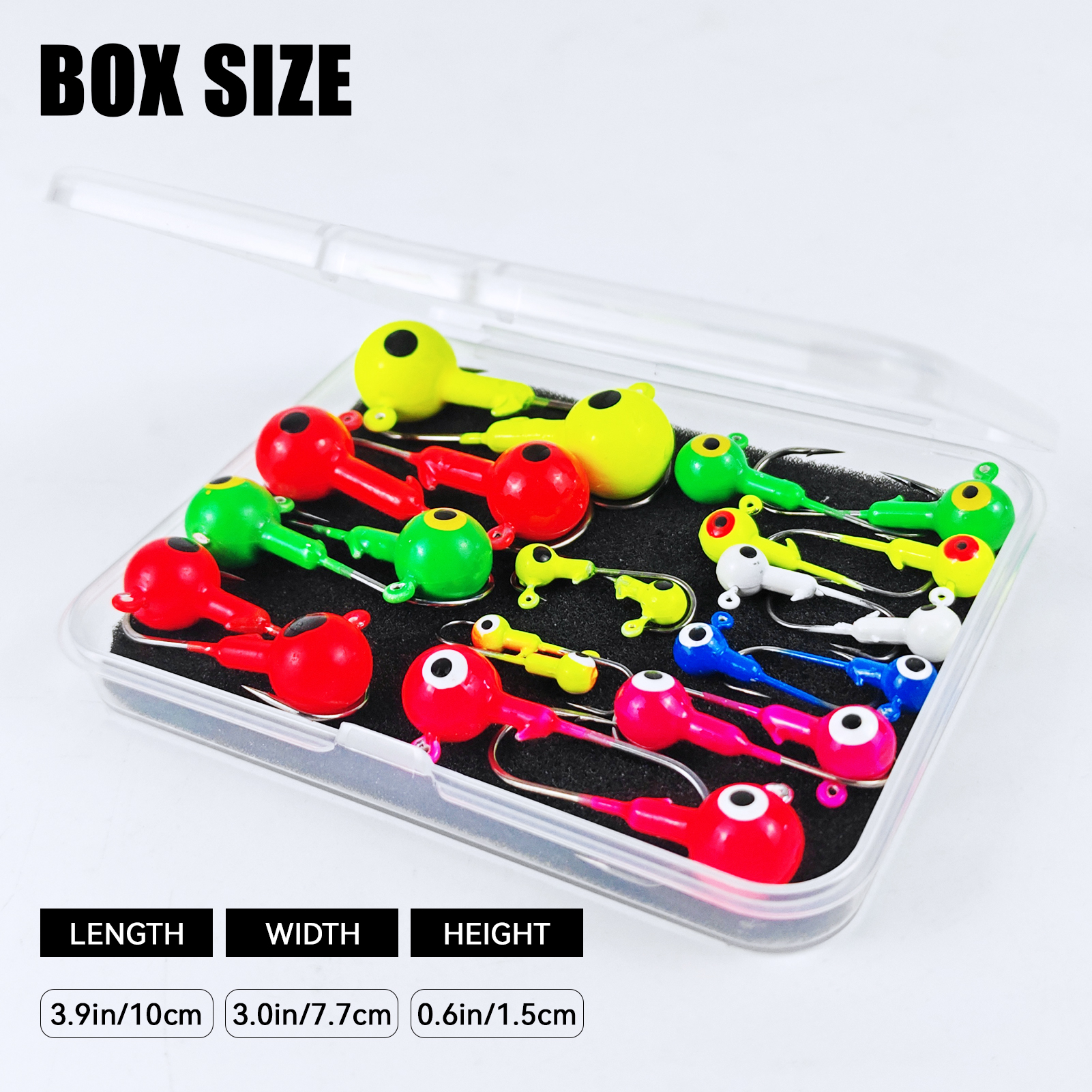 FREE FISHER 24pcs/Box Fishing Lead Head Fish Bait,Jig Heads Fishing Hooks,1g-28g Saltwater Jigging Fishhook for Soft Worm Bass Lures