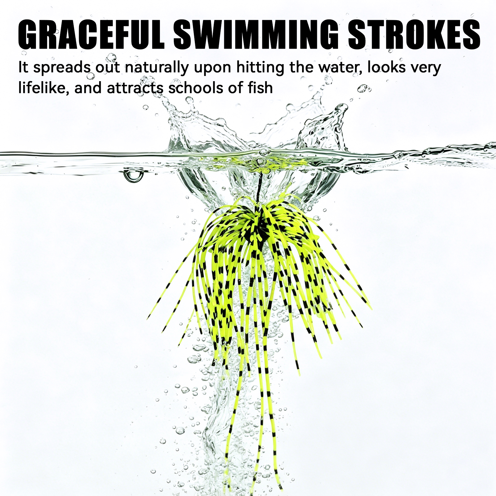 FREE FISHER 6pcs/Box Micro Chatterbait Fishing Jig Lure,2.3g-7.9g Football Jigging Head Hook with Rubber Skirts,Swim Wire Baits