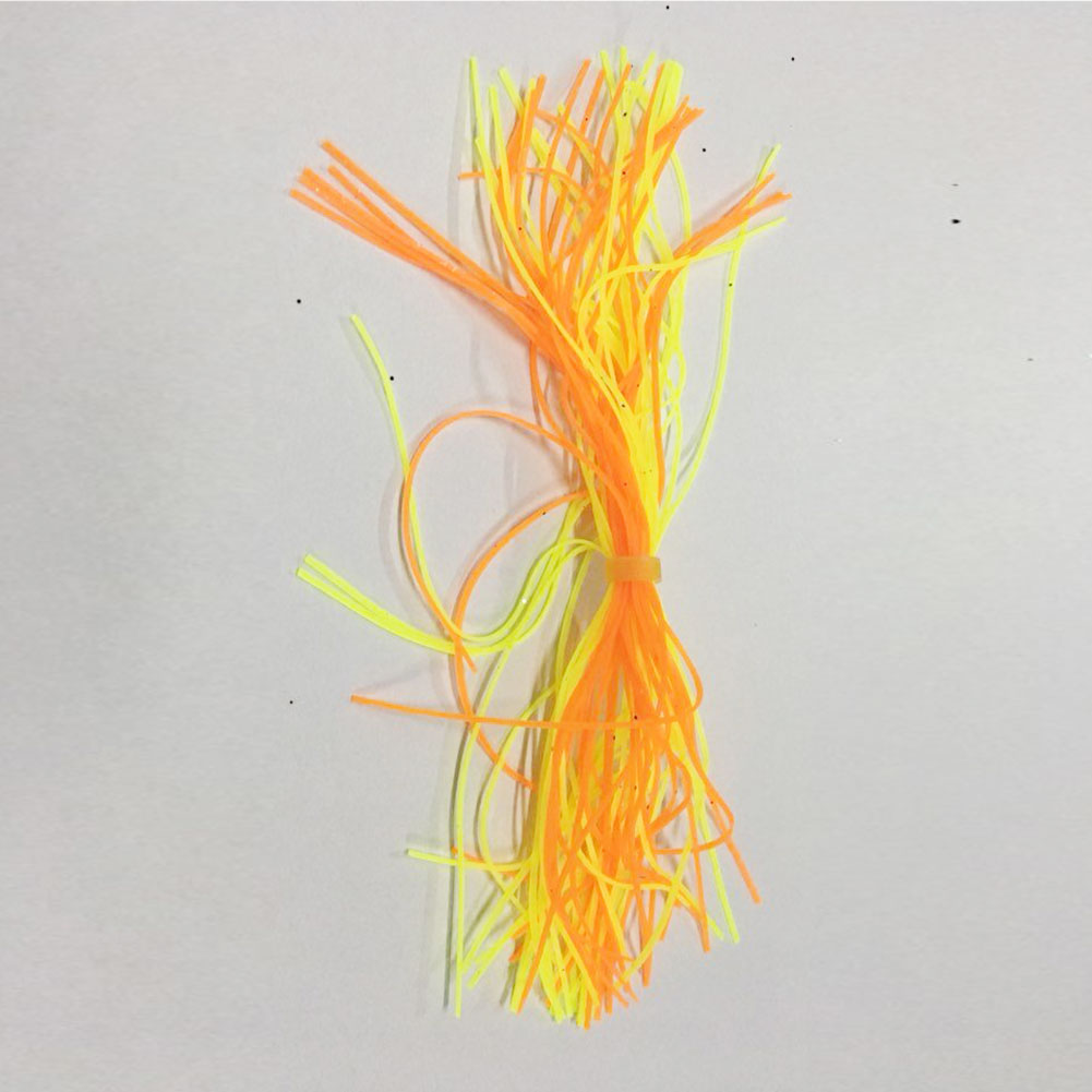 FREE FISHER 6 Bundles/Set Silicone Fishing Line Skirts for Spinnerbait Buzzbait Frogs 13cm Rubber Wires for DIY Lures/Baits Assorted Colors