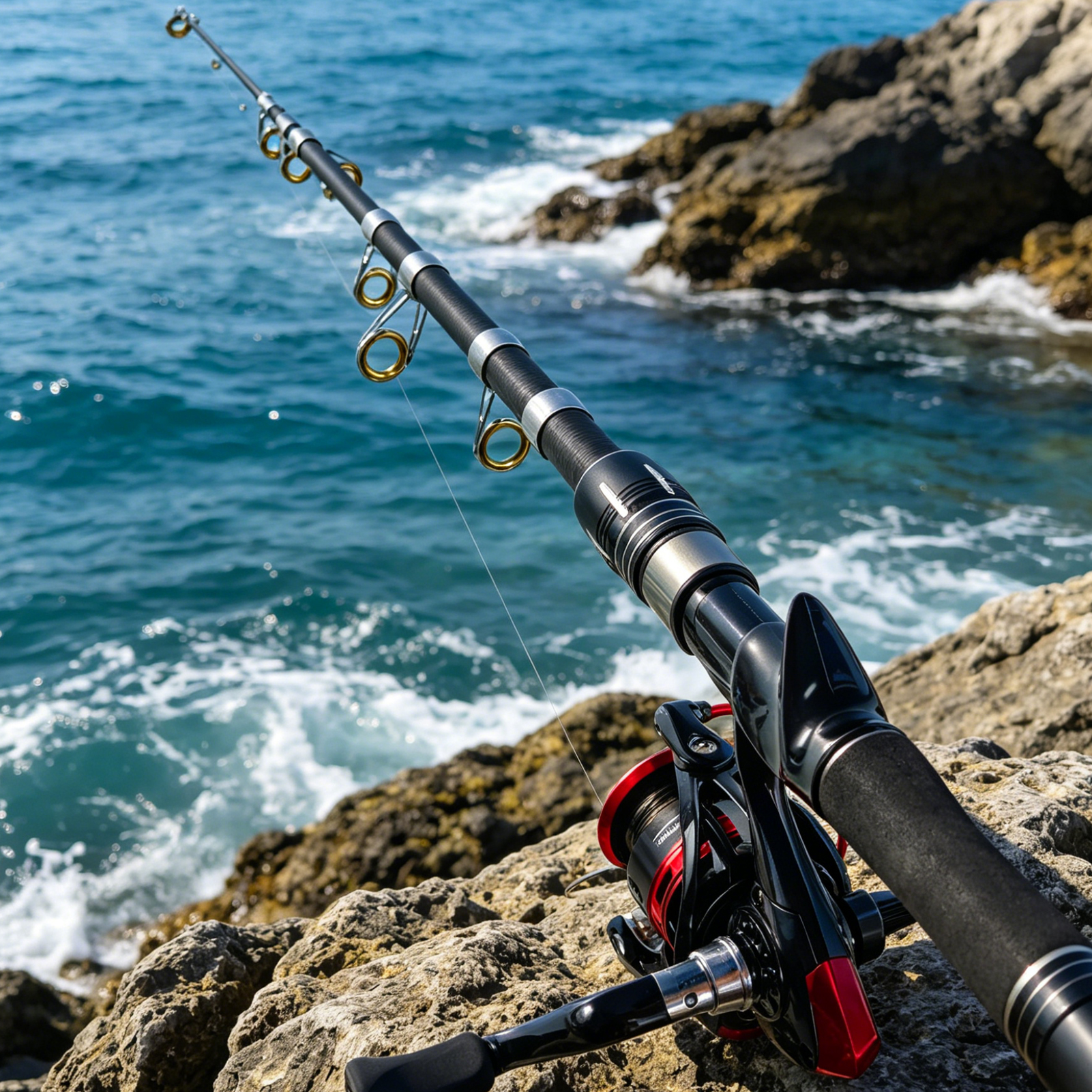 FREE FISHER Sea Fishing Rod,Telescopic Fishing Fiberglass Casting Rod,1.6m/1.8m/2.1m Collapsible Extendable EVA Handle Fish Pole 