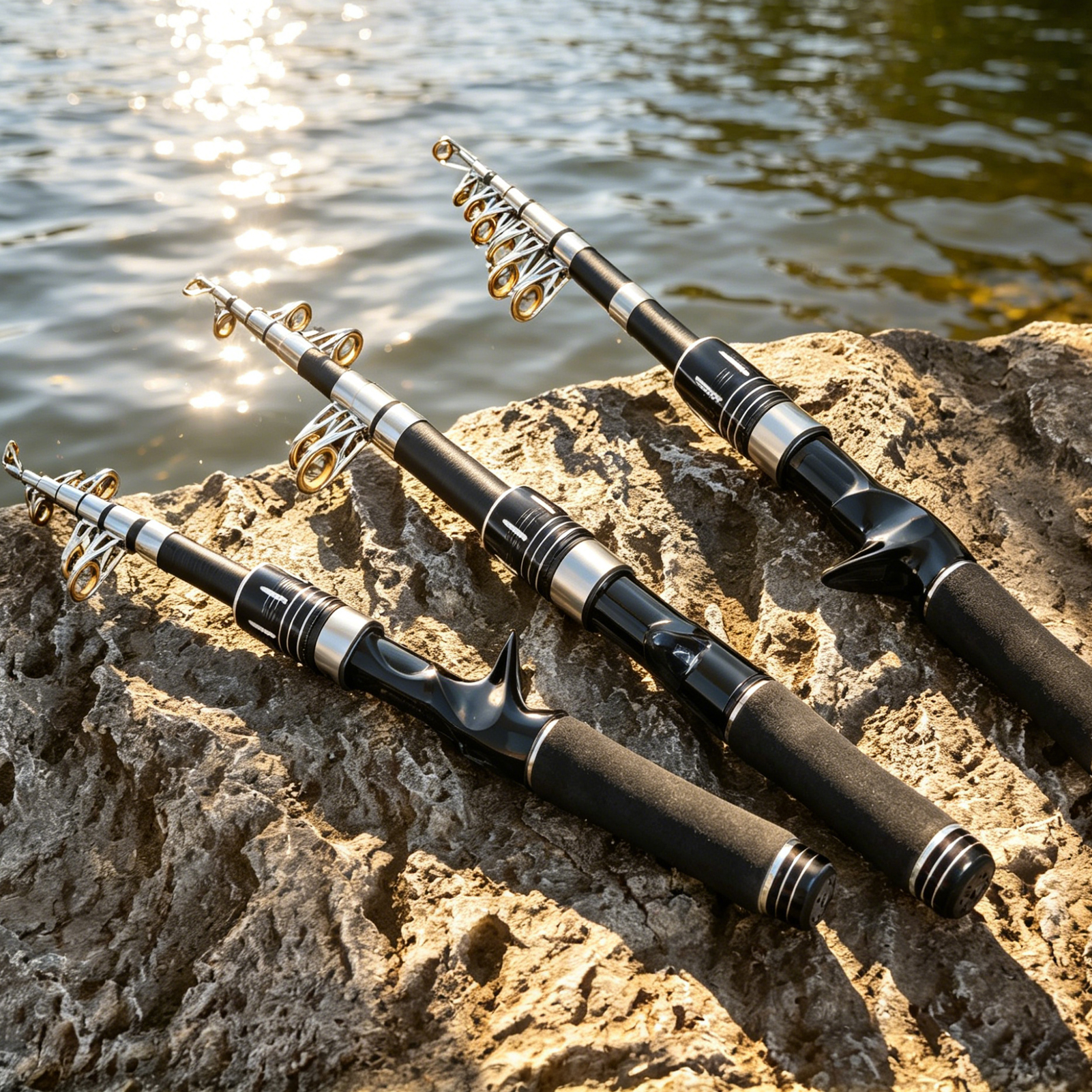 FREE FISHER Sea Fishing Rod,Telescopic Fishing Fiberglass Casting Rod,1.6m/1.8m/2.1m Collapsible Extendable EVA Handle Fish Pole 