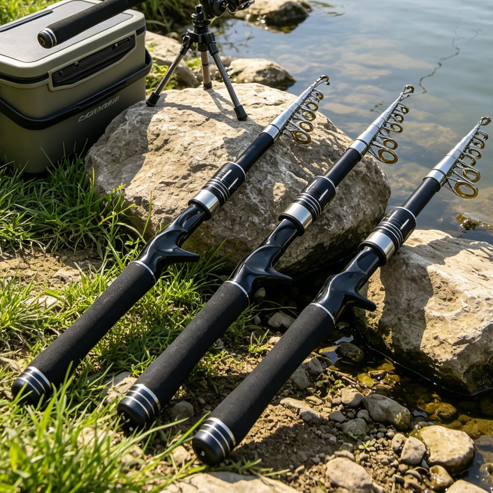 FREE FISHER Sea Fishing Rod,Telescopic Fishing Fiberglass Casting Rod,1.6m/1.8m/2.1m Collapsible Extendable EVA Handle Fish Pole 
