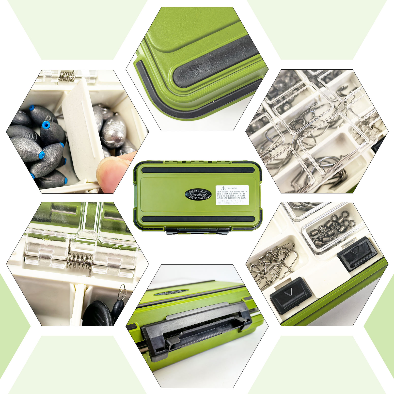 FREE FISHER 306pcs Fishing Weights Set Mixed Lead Sinkers Crank Jig Hooks Bait Lure Acceccories Swivels Snaps Beads with Multigrid Box for Freshwater/Saltwater