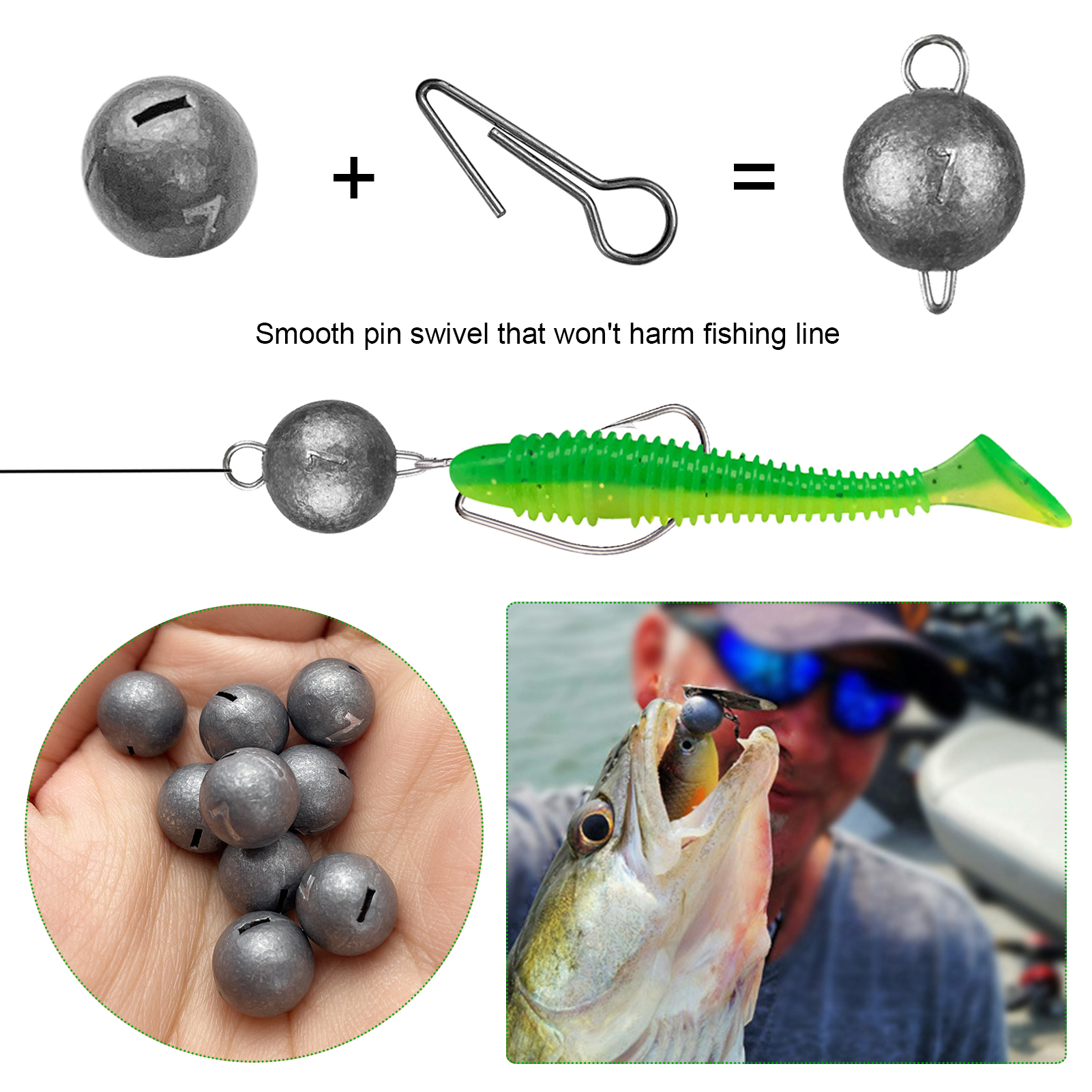 FREE FISHER 311pcs Fishing Soft Lures + Backpack Fishing Weights Hooks Hard Baits Beads Swivels Metal Spoon Spinnerbaits Fish Tackle Box Kit