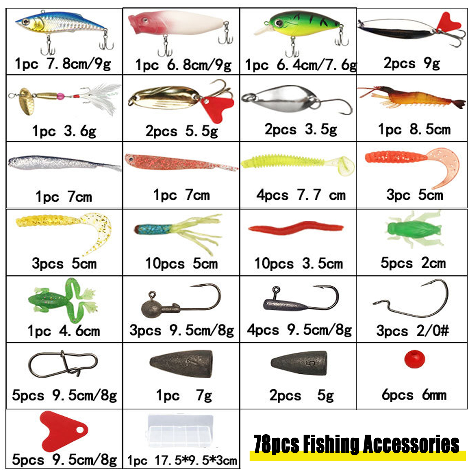 Fishing Gear Set 392pcs/Lot Fish Hook Remover Gripper Pliers Tools Kit Backpack Fishing Lures Baits Accessories Bag for Saltwater