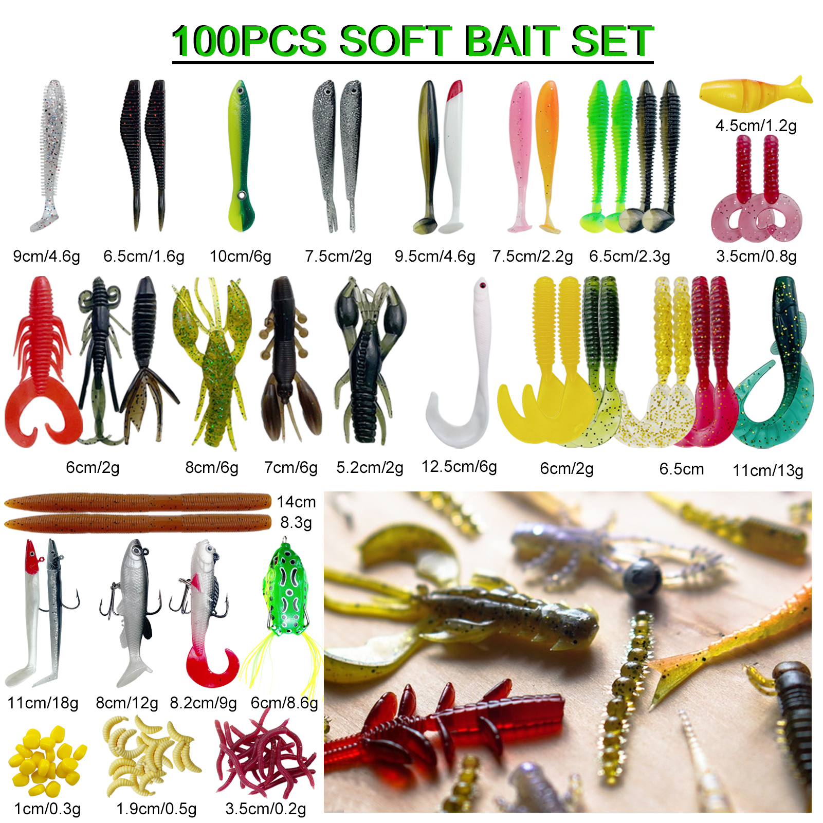 FREE FISHER 353pcs/Lot Large Fishing Tackle Box Multifunctional Portable 4-Layer Fishing Lures Storage Case with Baits Line Hooks Beads Sinkers Swivels