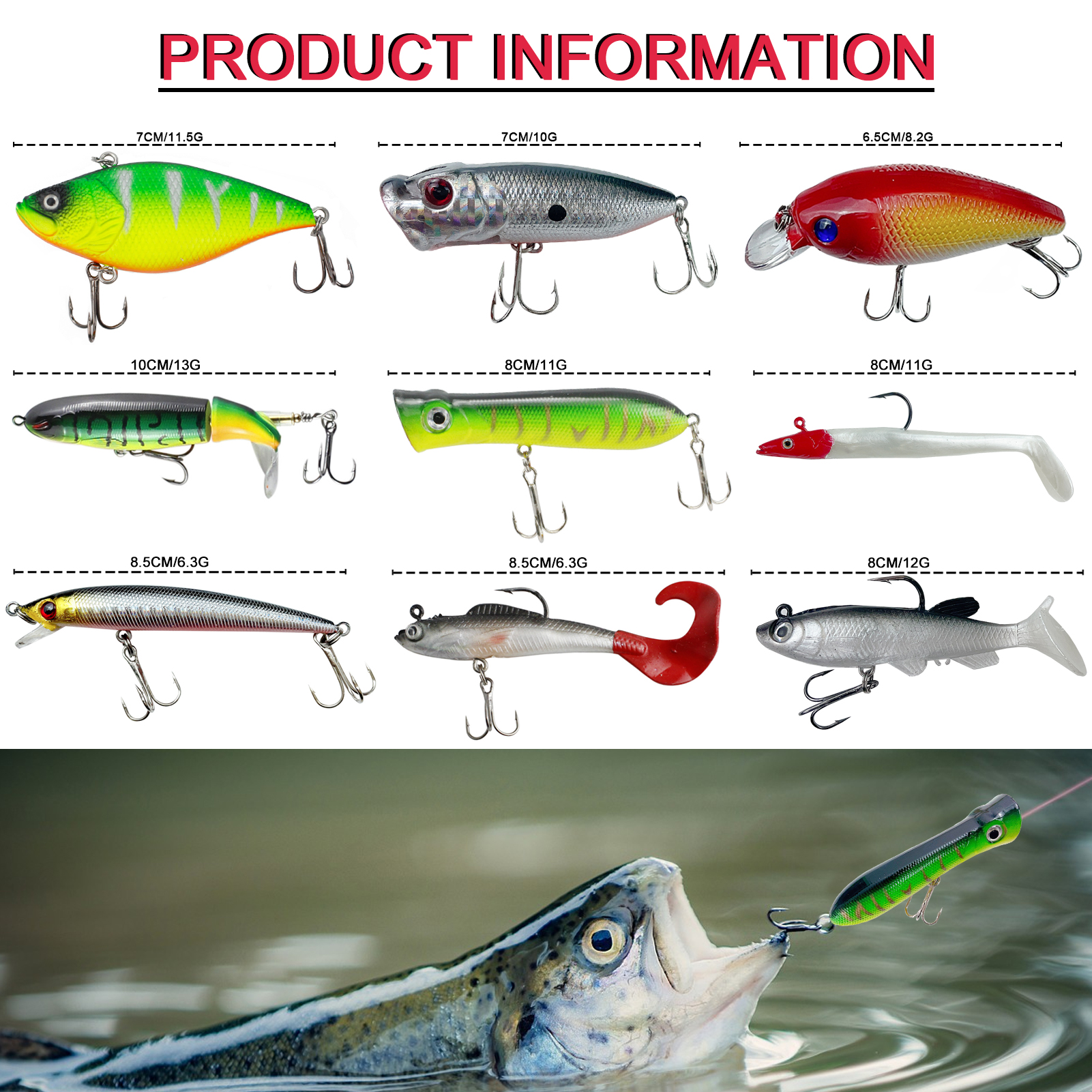 FREE FISHER Fishing Tackle Box,353pcs/Lot Multifunctional Portable 4-Layer Fishing Lures Storage Case with Baits Line Hooks Beads Sinkers Swivels