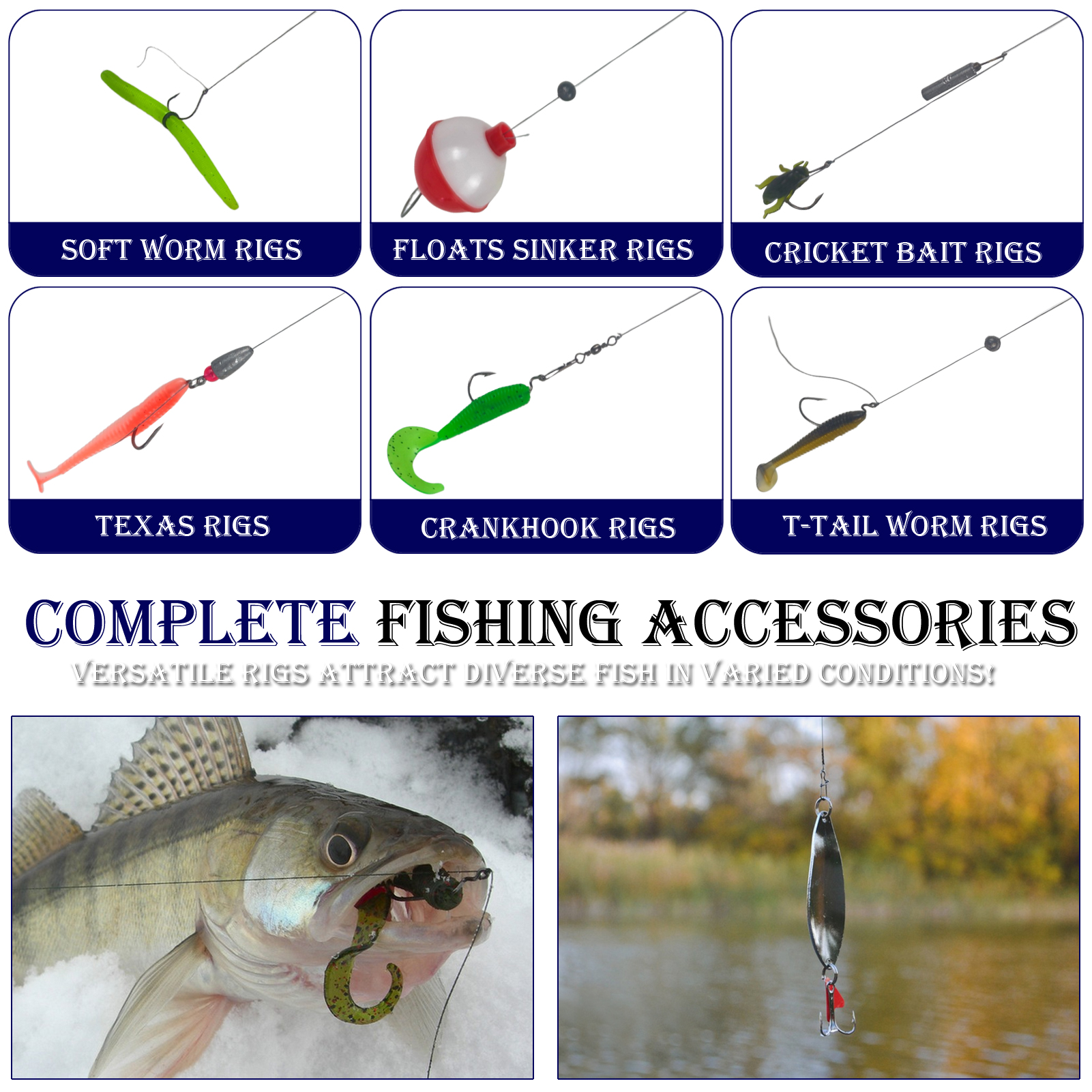 FREE FISHER 423pcs/Lot Fishing Tackle Box,Soft Worm Lures,Frogs Jig Hooks,Gripper Pliers Tooks,Fishing Weights, Spoon Baits Kit