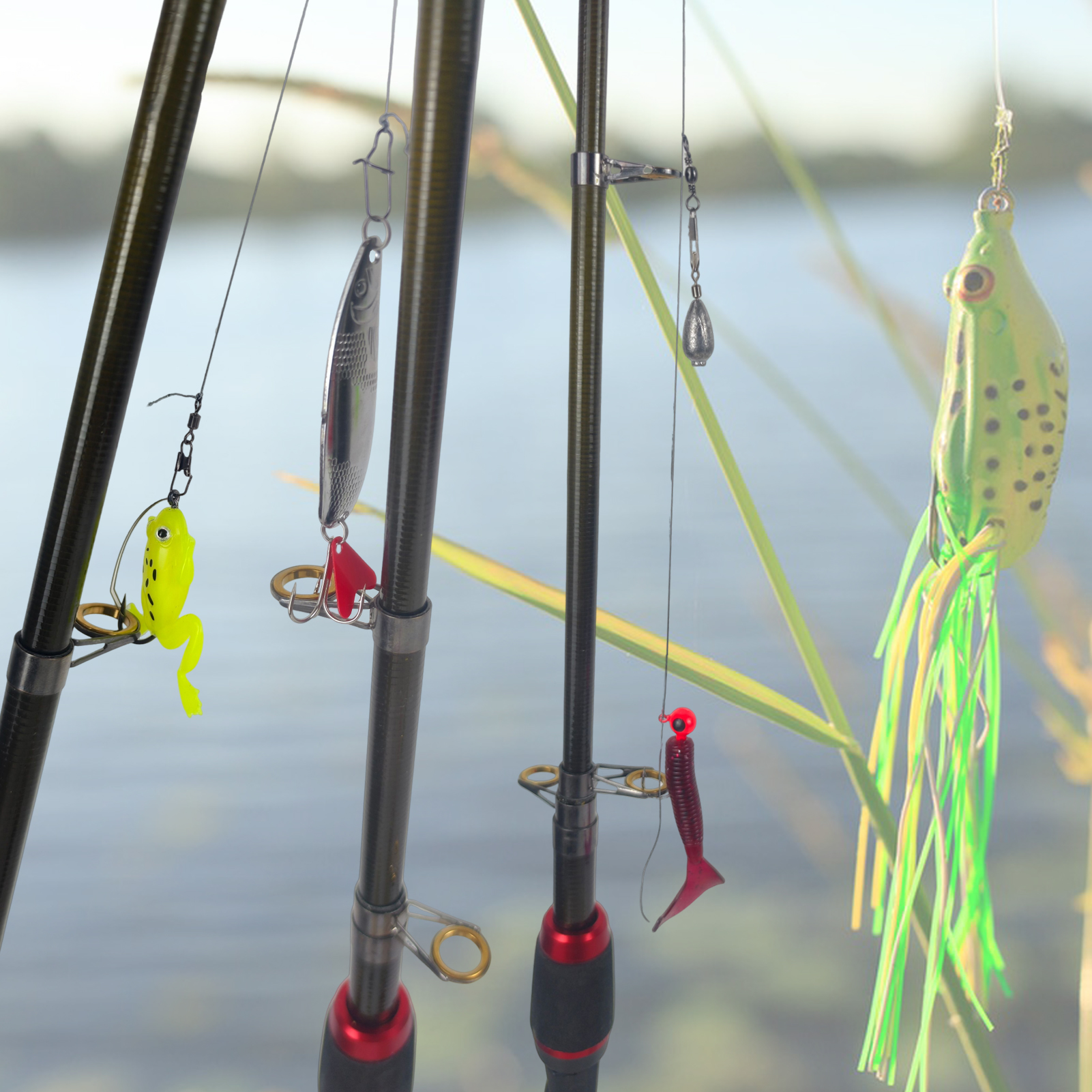 FREE FISHER 423pcs/Lot Fishing Tackle Box,Soft Worm Lures,Frogs Jig Hooks,Gripper Pliers Tooks,Fishing Weights, Spoon Baits Kit