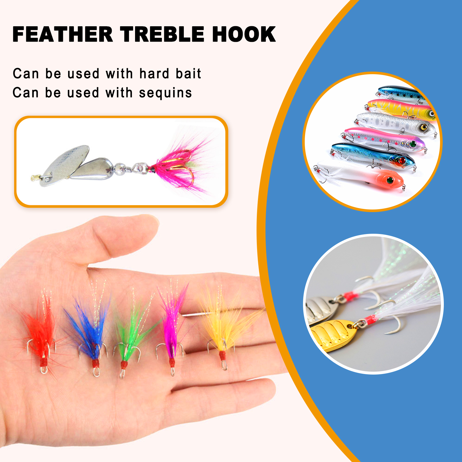 FREE FISHER 288pcs/Lot Spinnerbaits Material DIY Kit,Fishing Metal Sequins,Buzzbaits Rubber Skirts,Bass/Carp Fishing Accessories