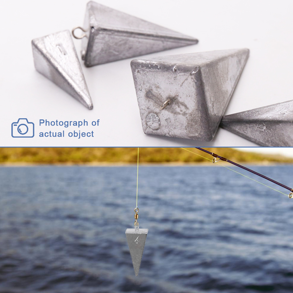 FREE FISHER 46pcs Fishing Gear Steel Wire Mixed Sharp Carbon Steel Hooks Lead Sinkers Four-cornered Fishing Weights Sinkers 1-4oz for Sea Fishing