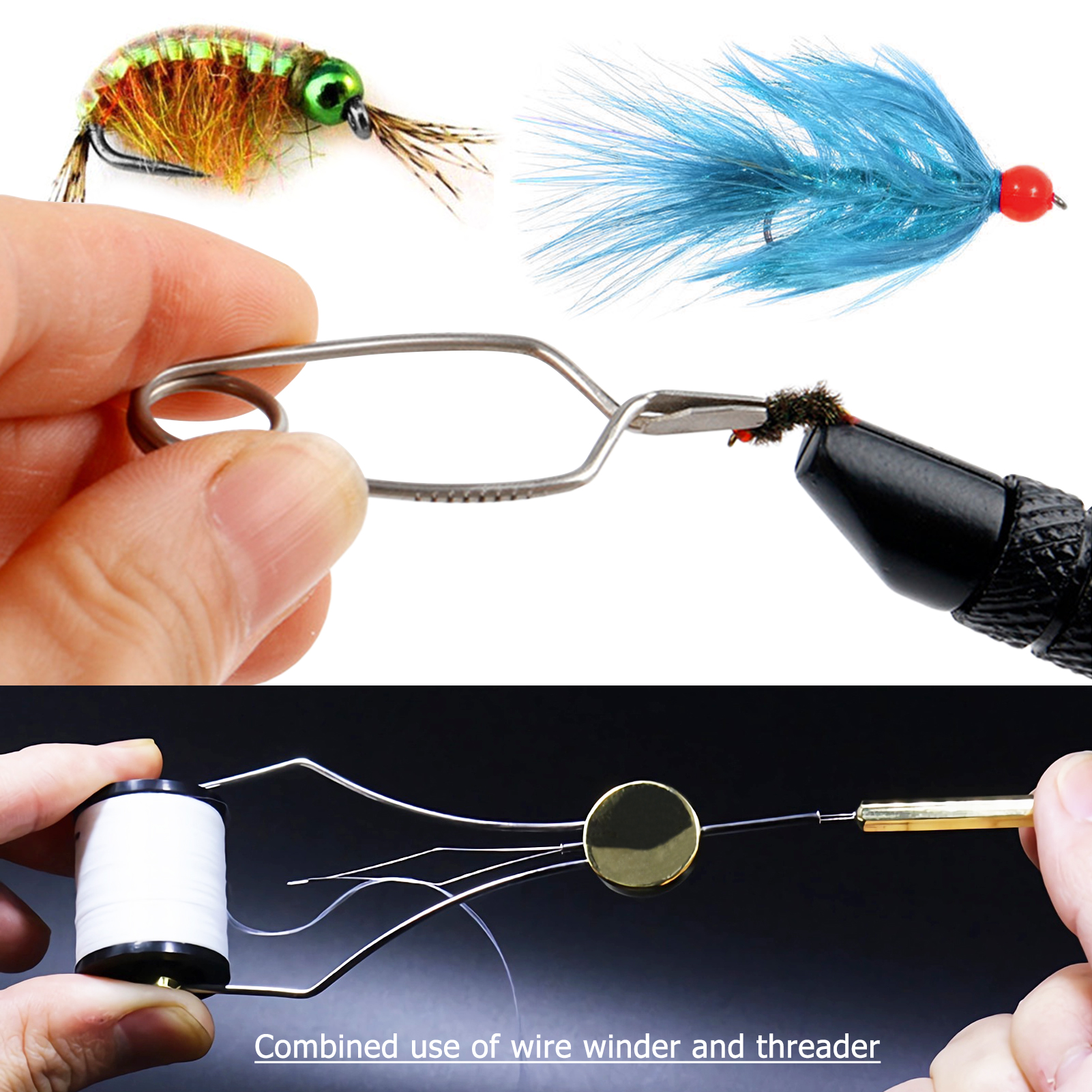 FREE FISHER Fly Tying Tool Kit 149pcs Fishing Flies Whip Finisher Tying Bobin Scissors Lure Baits Twister Hair Materials Threader Knotter