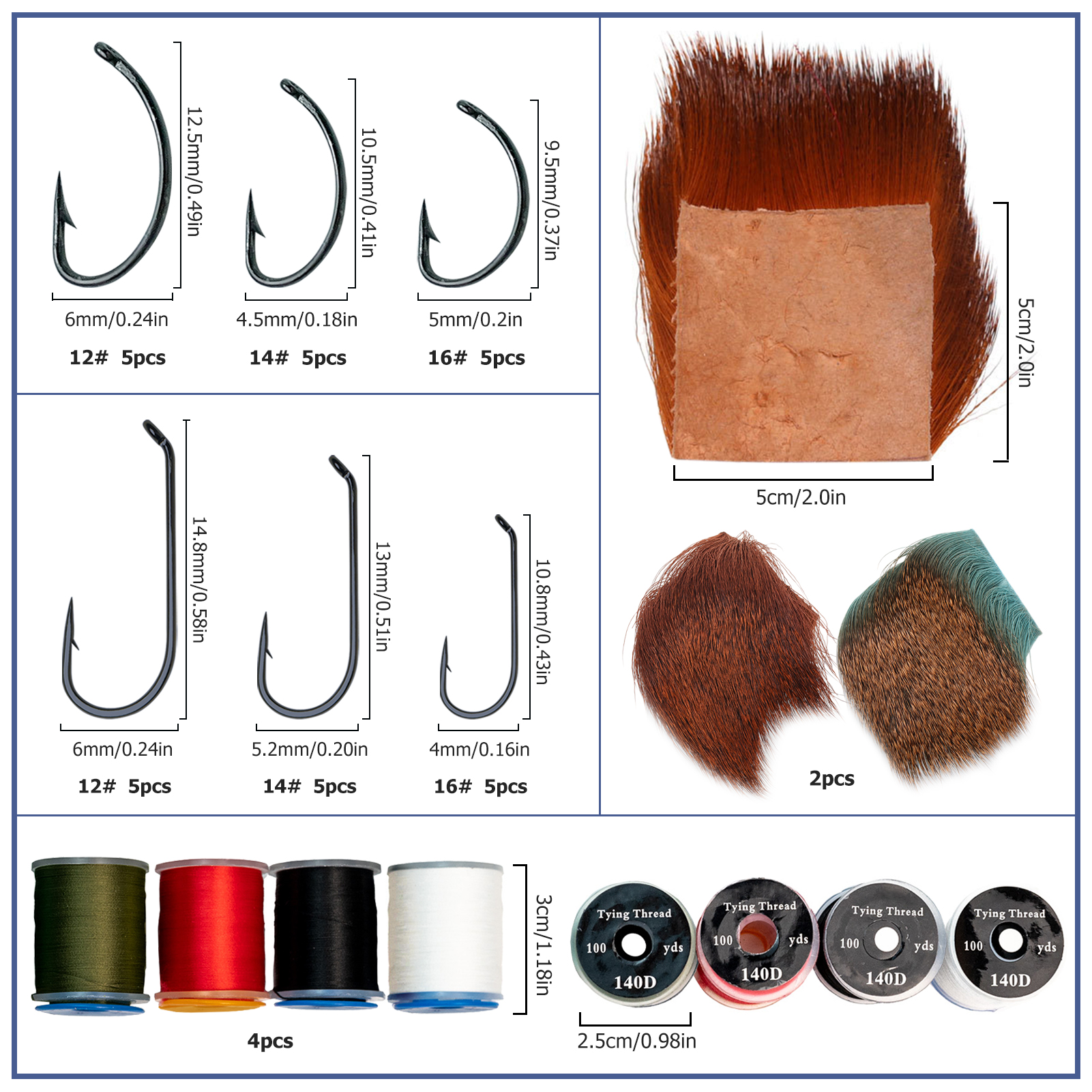 FREE FISHER 73pcs Fly Fishing Tool Kit Tying Flies Holder Whip Finisher Bobin Scissors Lure Baits Twister Hair Fiber Threader Knotter