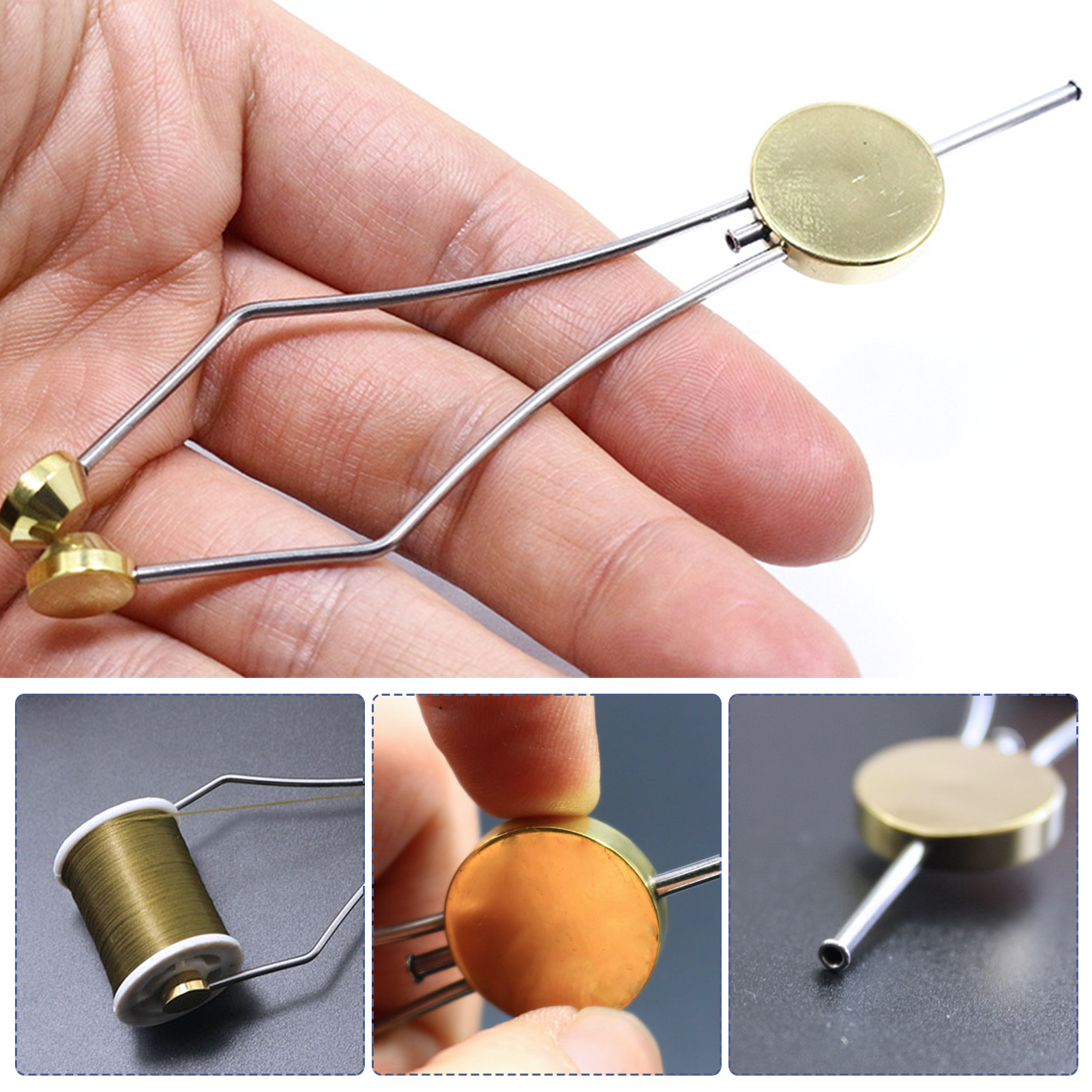 FREE FISHER 6pcs Fly Fishing Flies Stainless Steel Tying Tool Kit with Storage Bag Fly Hooks DIY Making Tool Scissors Knotter 