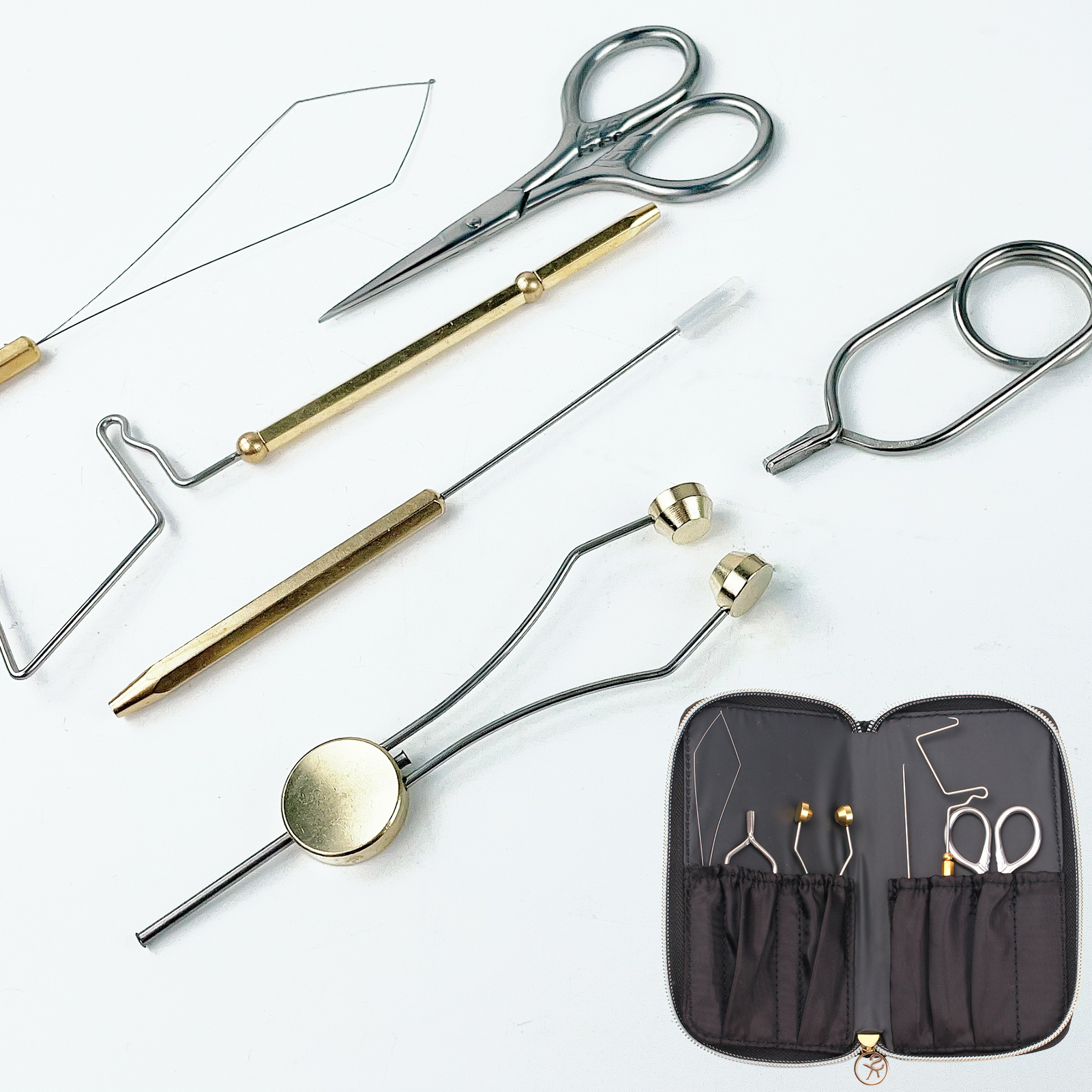 FREE FISHER Tying Flies Materials with Tools,DIY Insect Lures Kit,152pcs/Lot Fly Fishing Hooks,Thread Crystal Flash Wire Swivels