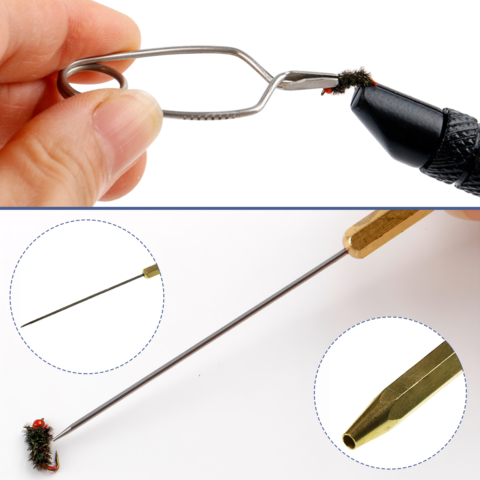 FREE FISHER Tying Flies Materials with Tools,DIY Insect Lures Kit,152pcs/Lot Fly Fishing Hooks,Thread Crystal Flash Wire Swivels