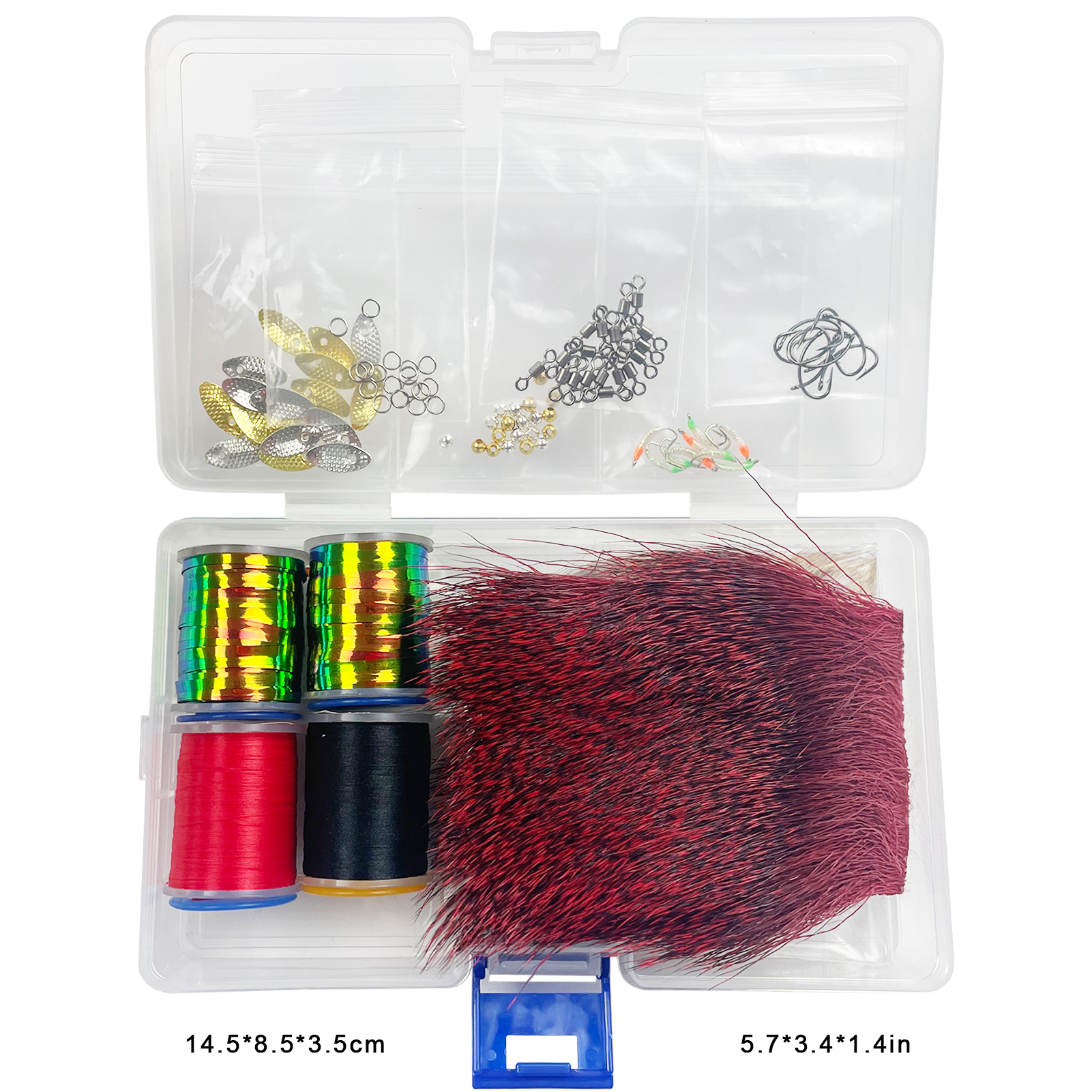 FREE FISHER 138pcs/Lot Fishing Flies Tying Tool Kit,DIY Insect Lure Materials,Crystal Flash Wires,Fly Fishing Baits Acceccories