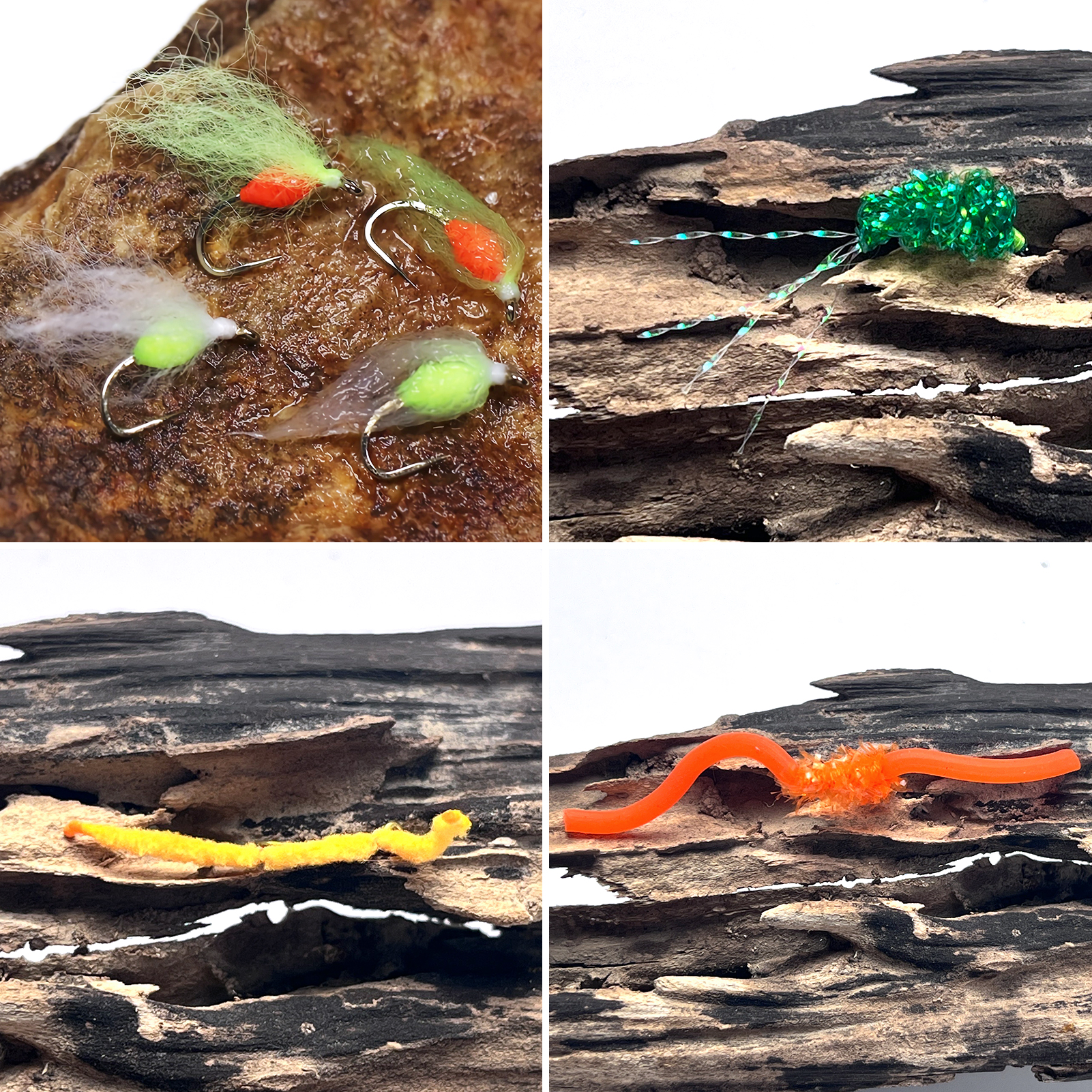 FREE FISHER Fishing Flies Set with Fly Box Squirmy Worm Nymph Flies Hooks Feather Fly Fishing Baits Tungsten Head Sharp Fishhook for Freshwater