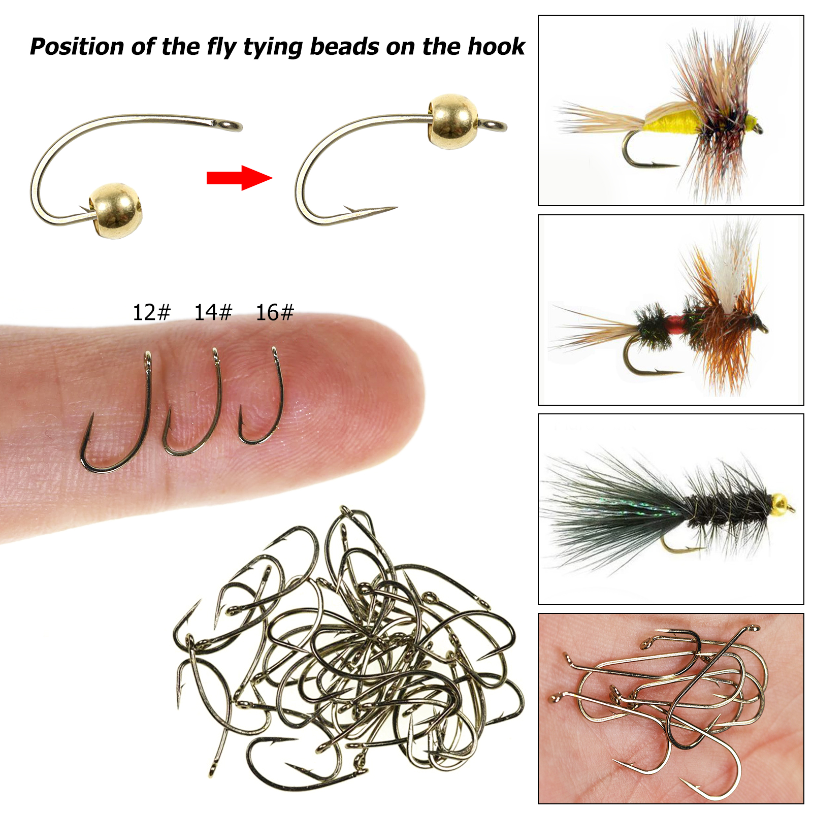 FREE FISHER Tying Flies Materials,DIY Insect Lures Kit,252pcs/Lot Fishing Fly Hooks Sequins Thread Crystal Flash Wires Swivels