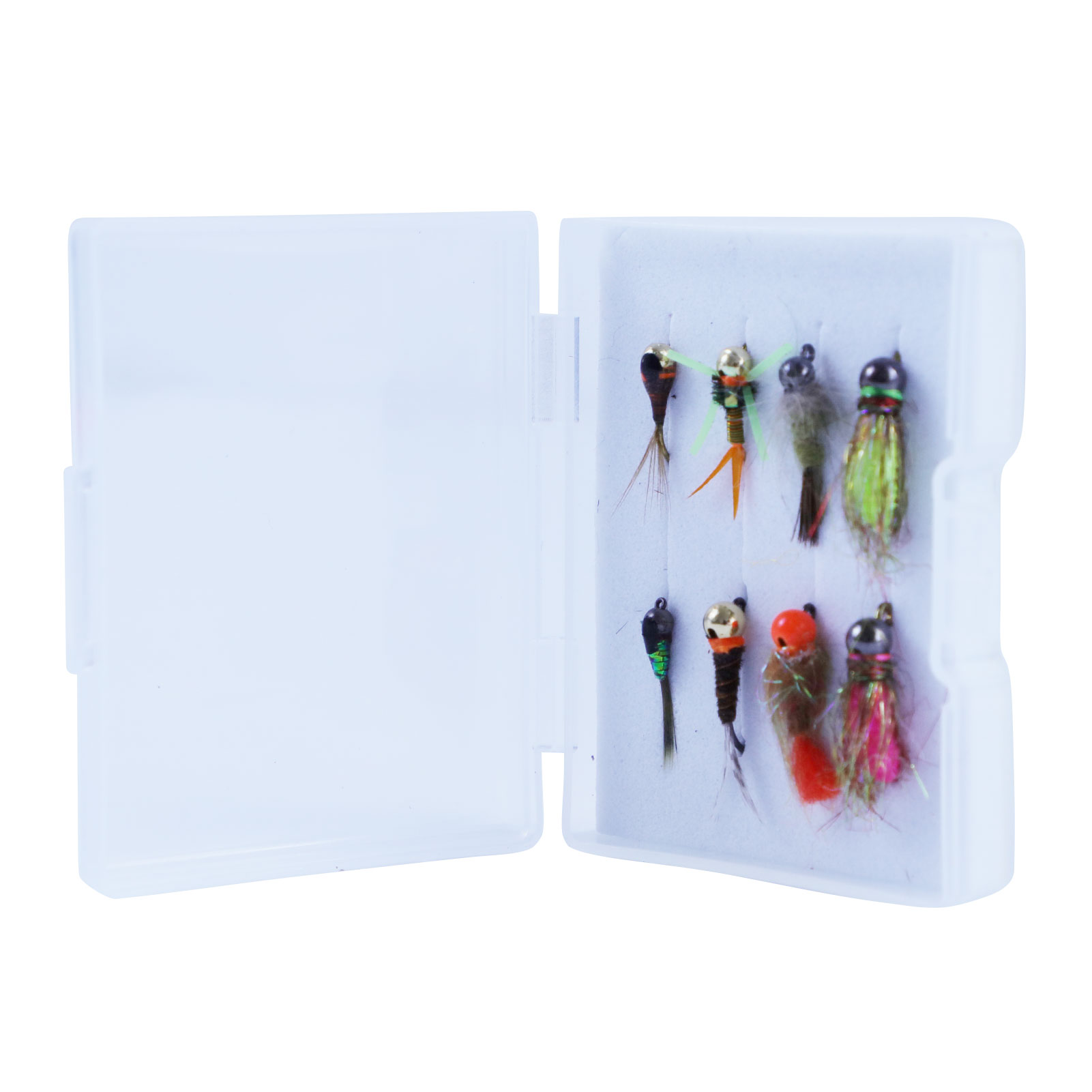 FREE FISHER Fishing Flies Lure Kit,Fly Fishing Feather Baits,Mixed Nymph  Wet/Dry Flies,Streamers Artificial Baits Fly Hooks Box