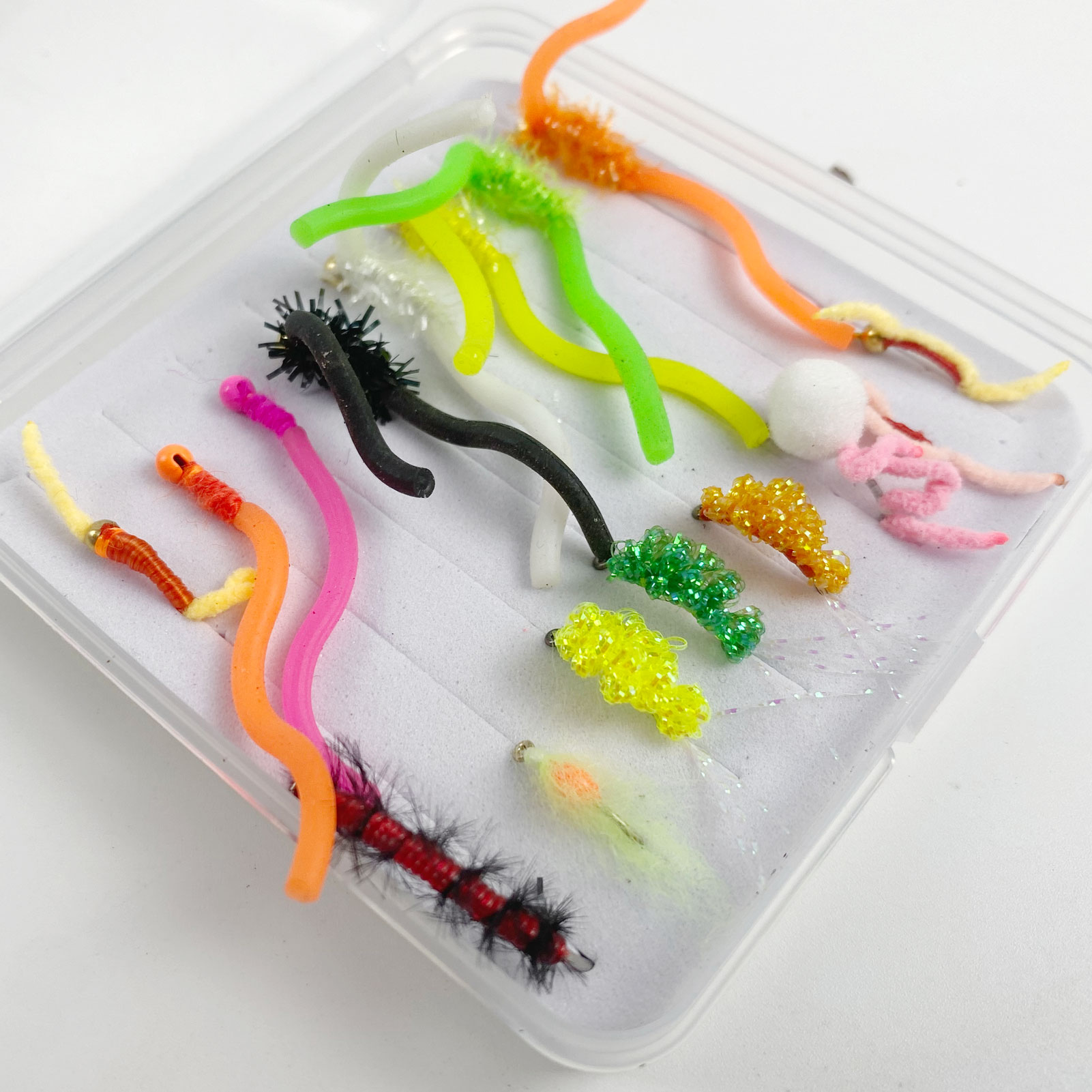 FREE FISHER Fishing Flies Lure Kit,Fly Fishing Feather Baits,Mixed Nymph  Wet/Dry Flies,Streamers Artificial Baits Fly Hooks Box