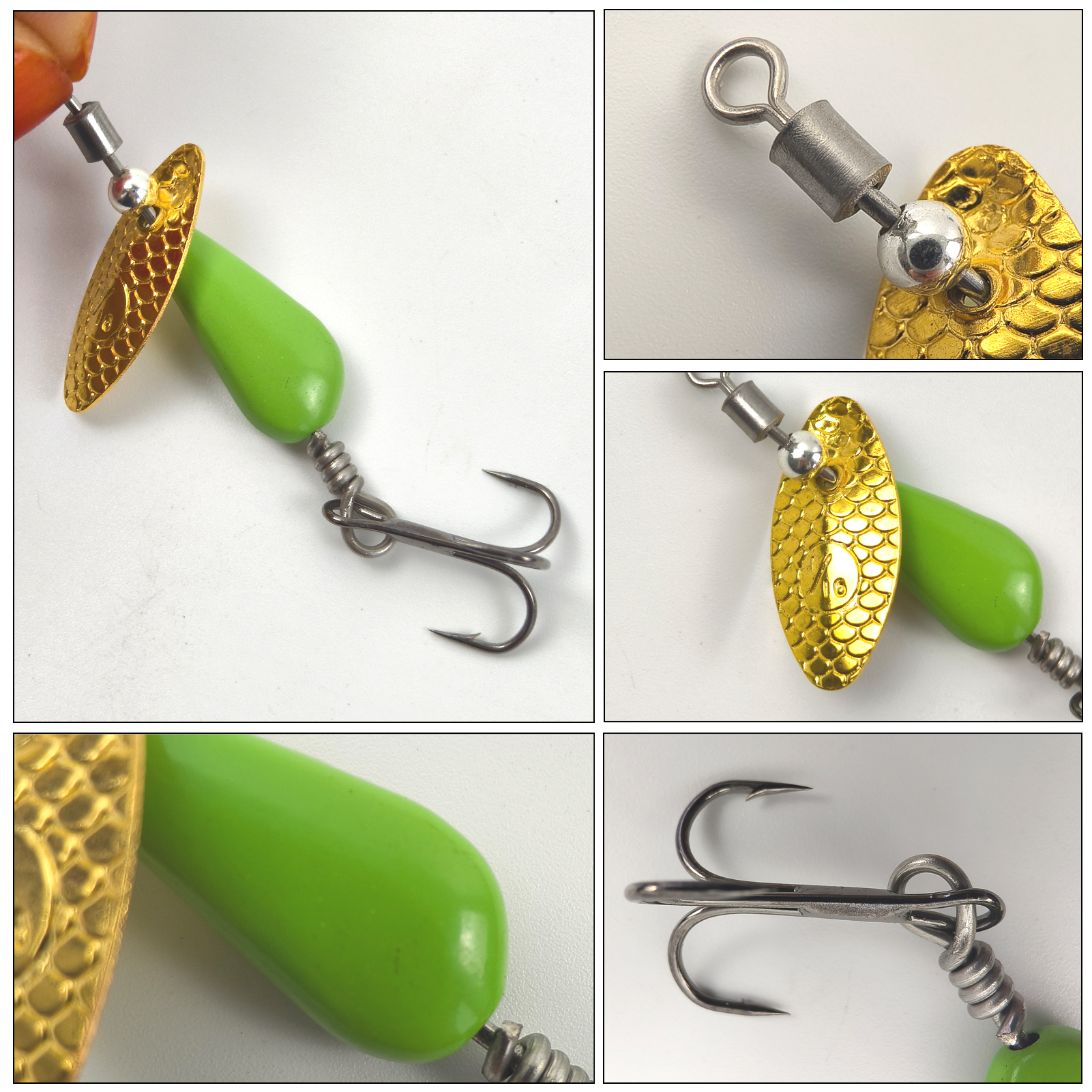 FREE FISHER 22pcs/Lot Fishing Composite Spoon Baits,Fly Fishing Lures,Metal Bladed Spinnerbaits,Casting Rotation Soft Flies Kit