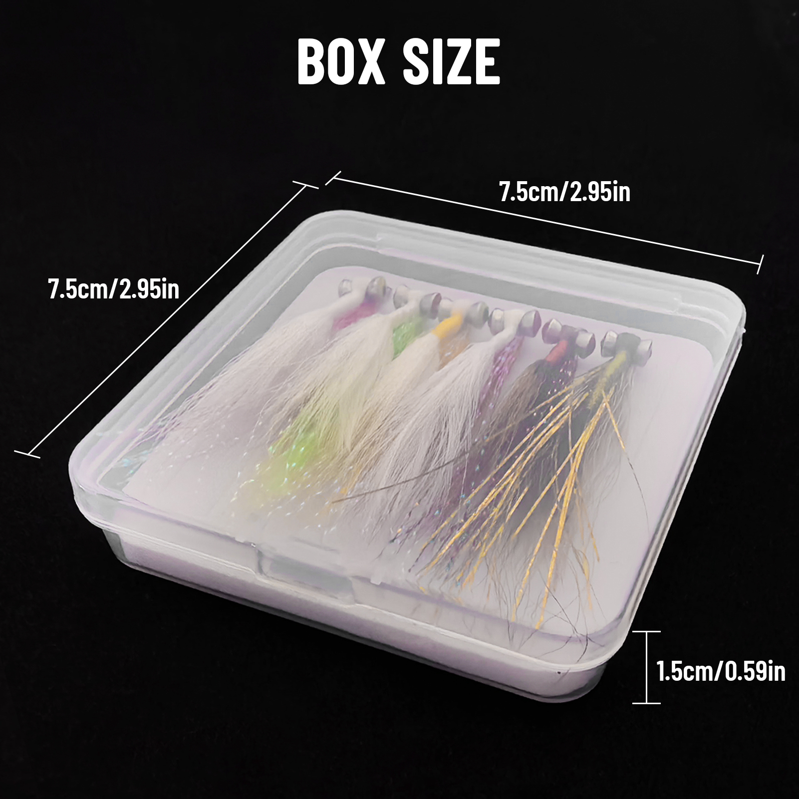 FREE FISHER 6pcs/Box Skinny Clouser Minnow Fishing Flies,Fly Fishing Hook 2# 4# 1/0# 2/0# Streamer Fly Baits for Bass Trout Pike 